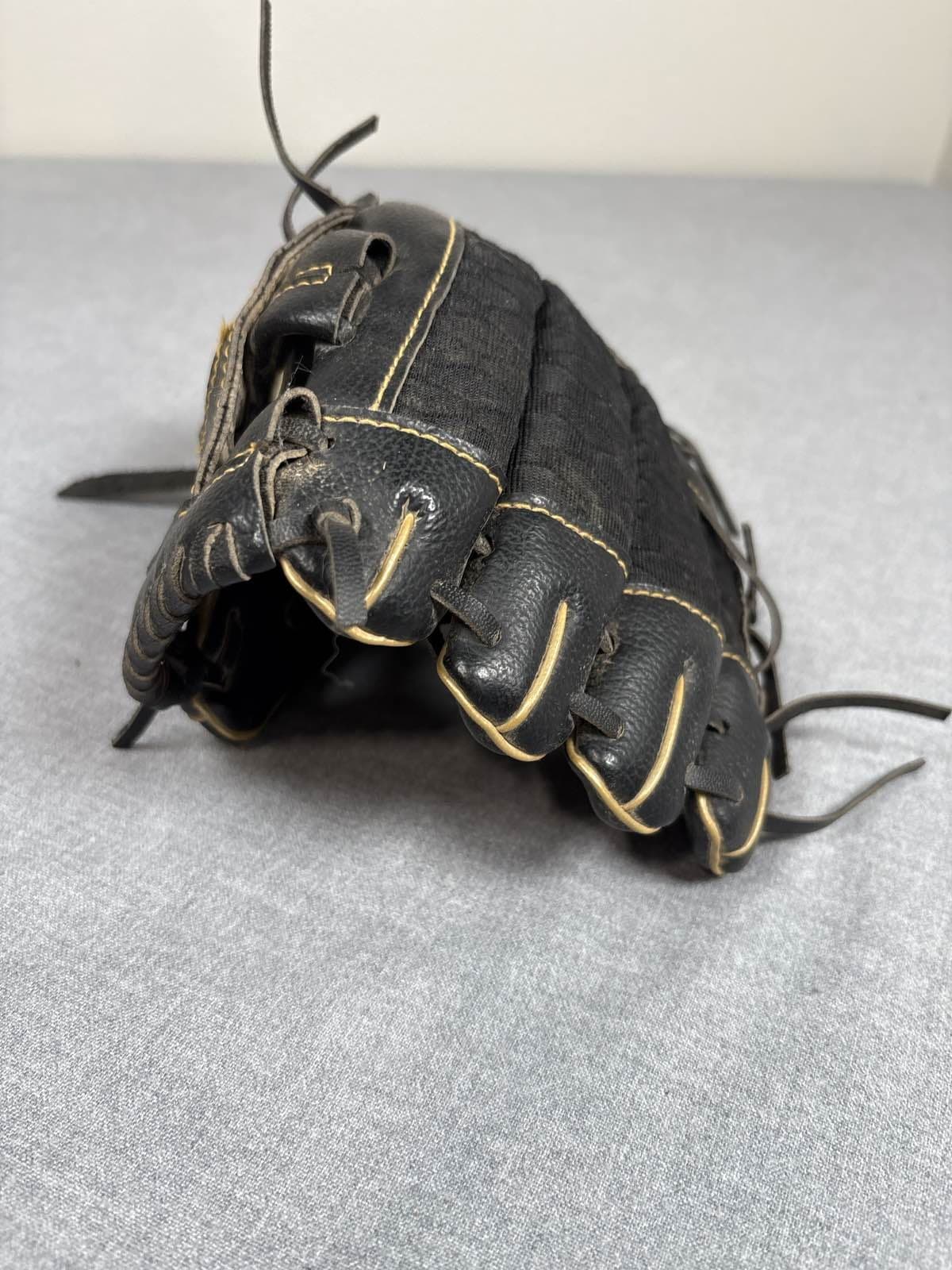 Franklin Mesh Tek 22808 9.5" Black Gold Youth Baseball Glove RHT - Thumbnail 3