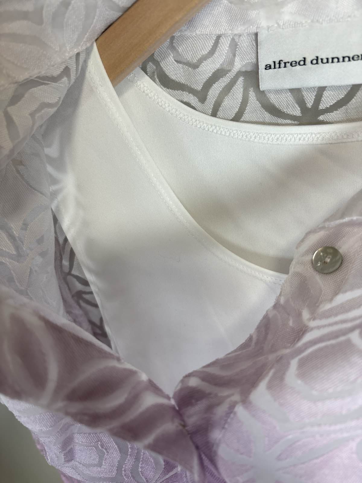 Alfred Dunner Women's Ombre Purple Sheer Medallion Burnout Top Size 12 W/ Tank - Thumbnail 4