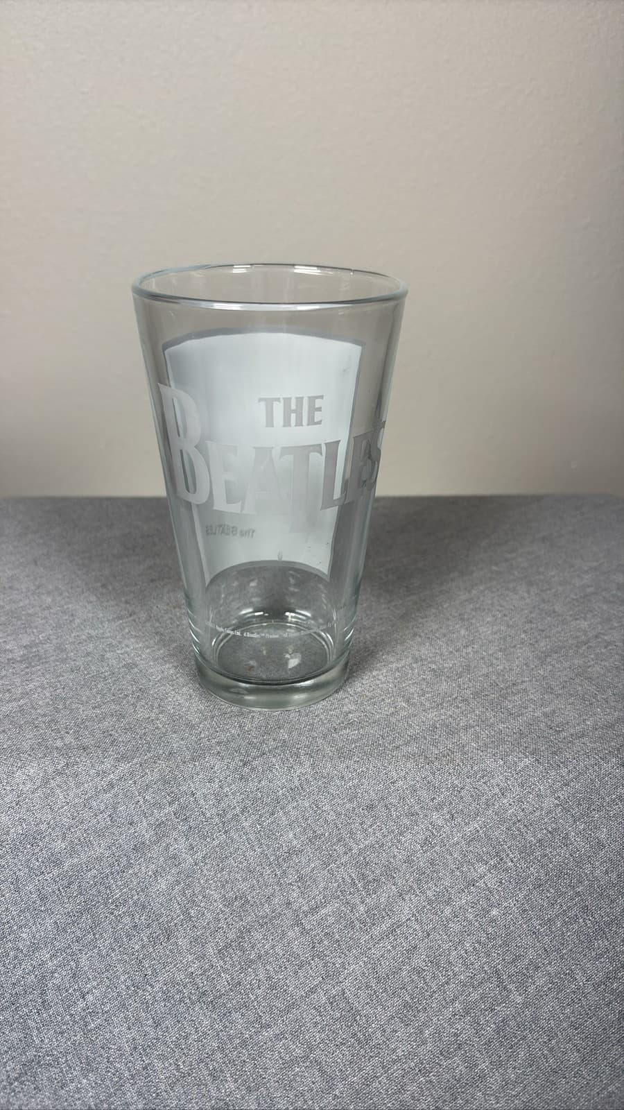 The Beatles Clear Glass Beer Pint Tumbler Apple Corps