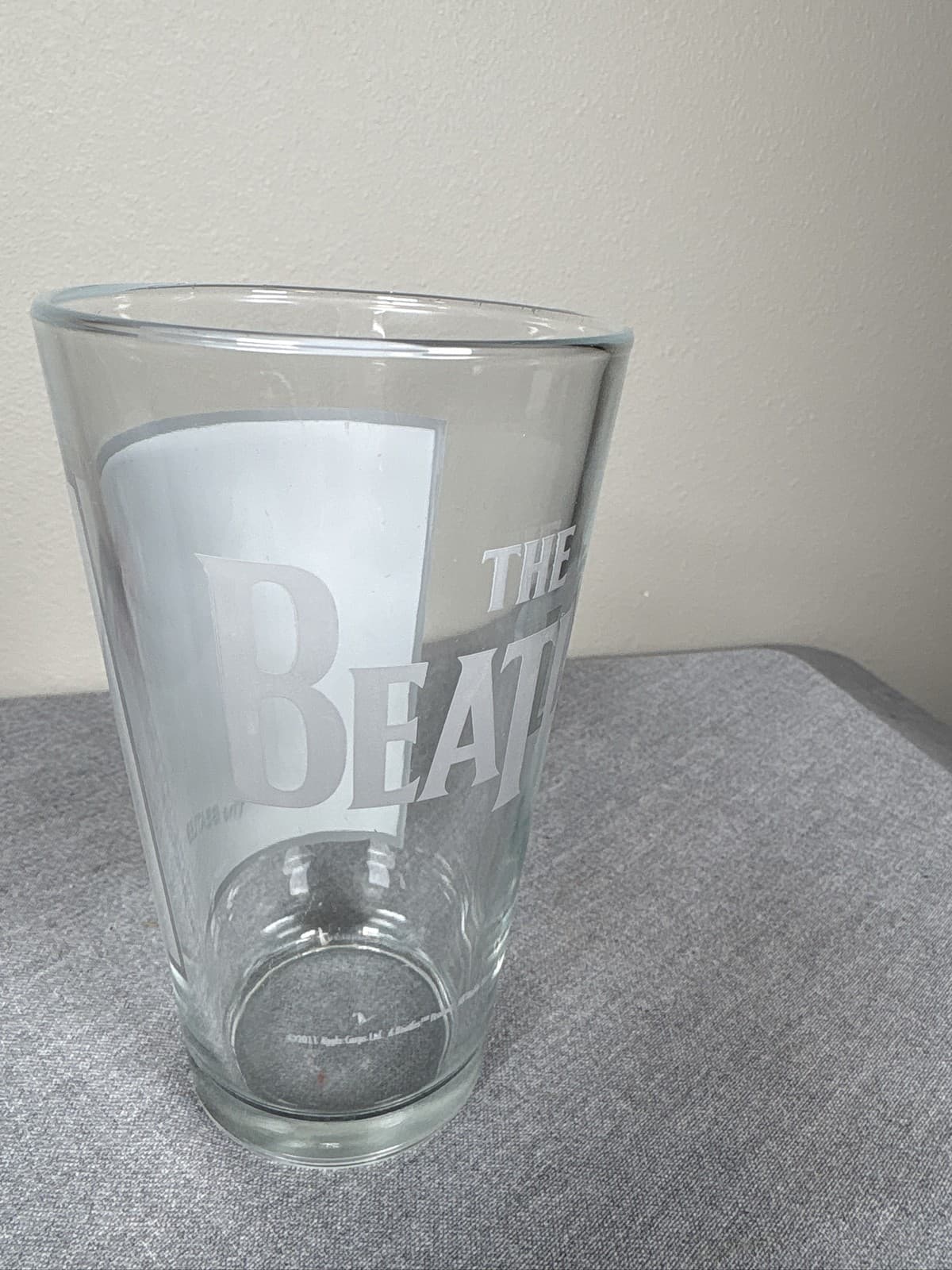 The Beatles Clear Glass Beer Pint Tumbler Apple Corps - Thumbnail 3