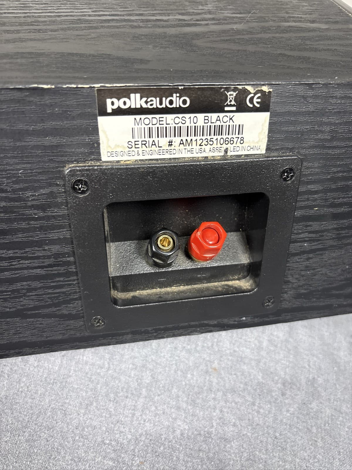 Polk Audio CS10 Black Center Channel Speaker Home Theater Stereo - Thumbnail 4