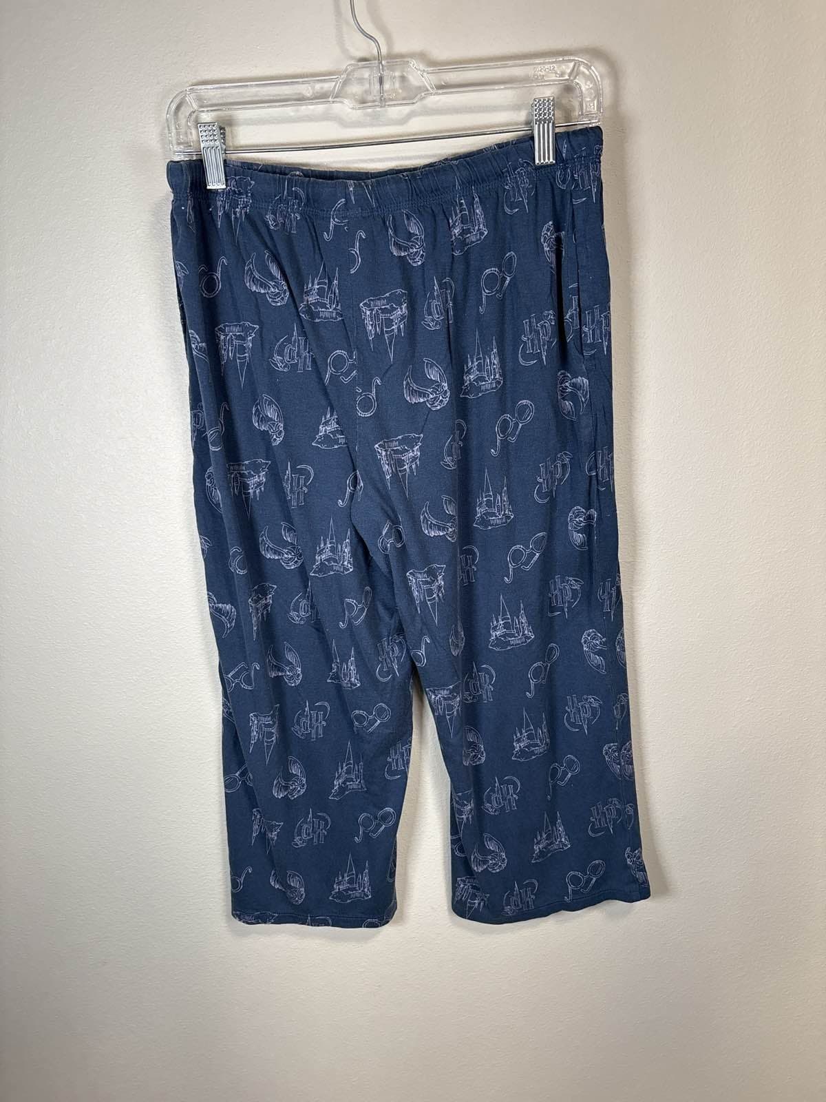 Harry Potter Wizarding World Women's 2PC Pajamas Blue Short Sleeve Medium - Thumbnail 5