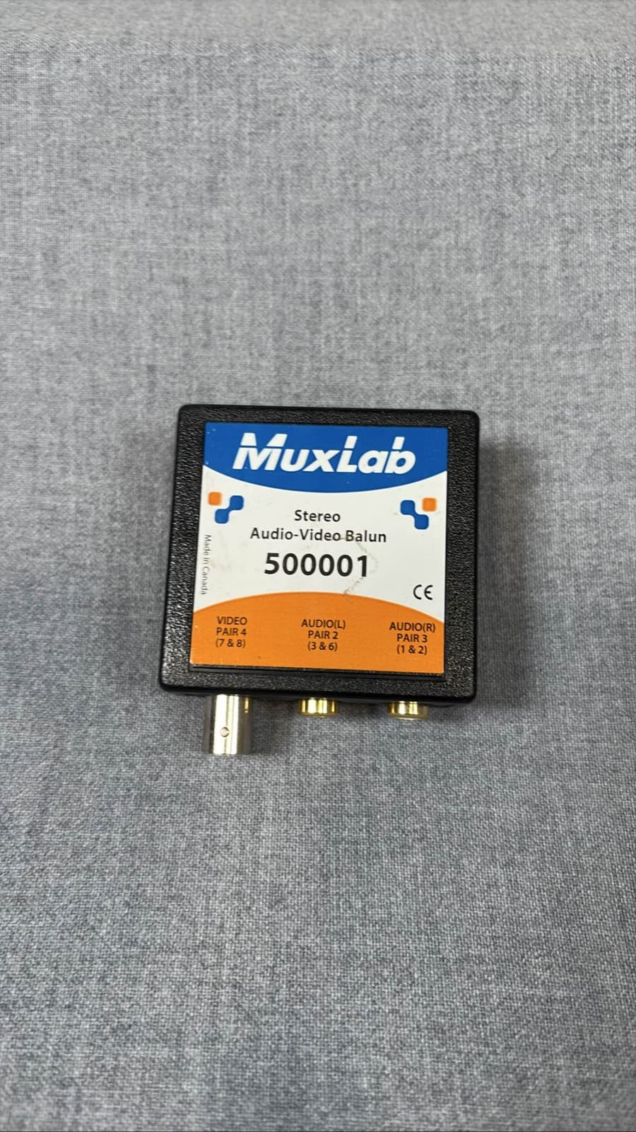 MuxLab 500001 Stereo Audio Video Balun BNC RCA AV to RJ45