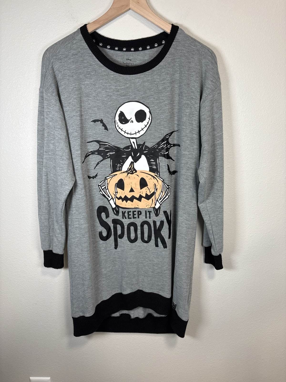 Disney Nightmare Before Christmas Jack Skellington Sleep Shirt M