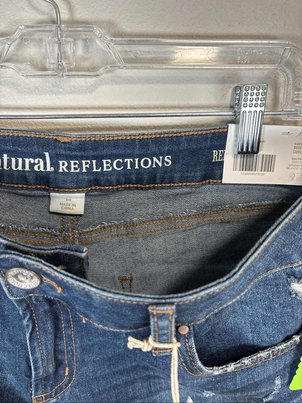 Natural Reflections Women's Denim Cuffed Shorts Distressed Blue - Thumbnail 2