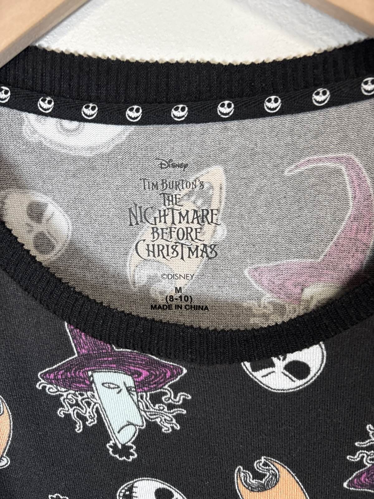 Disney Nightmare Before Christmas Sleep Shirt Black Women's - Thumbnail 2