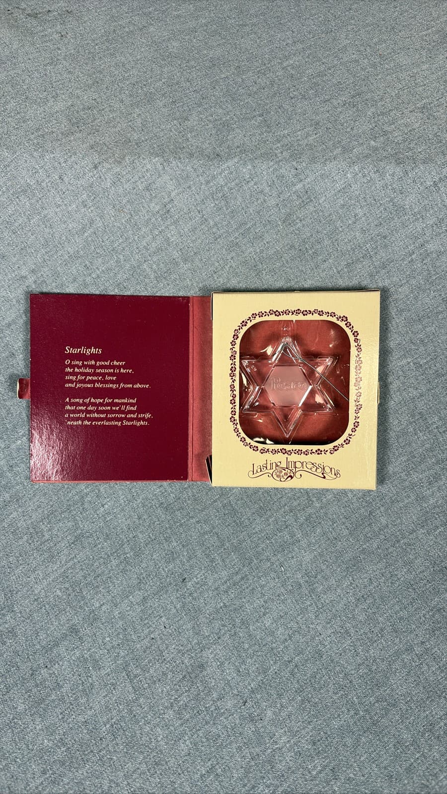Lasting Impressions Glass Star of David Ornament Hanukkah Christmas