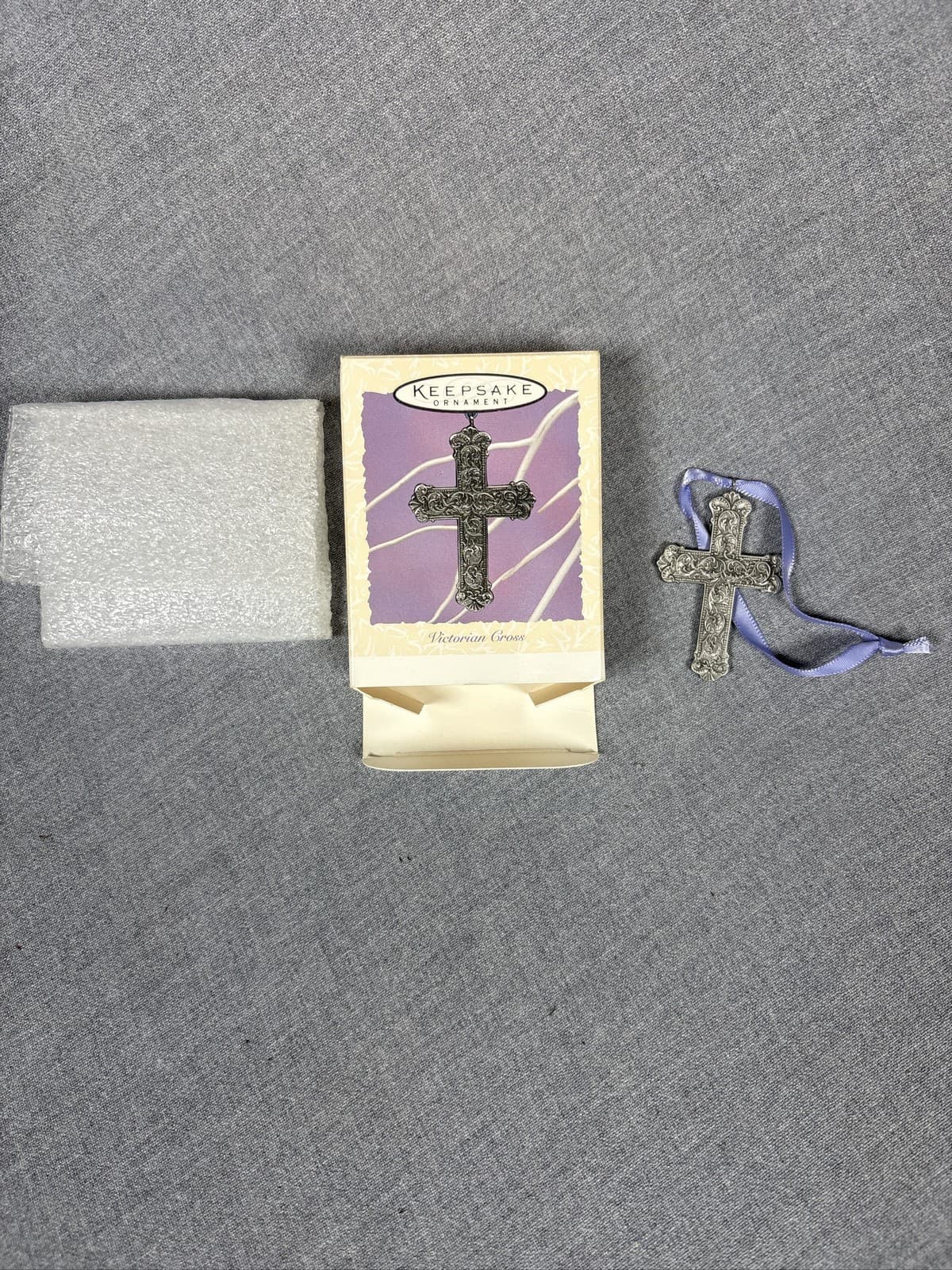Hallmark Keepsake Ornament 1997 Victorian Cross Pewter Easter Spring - Thumbnail 2