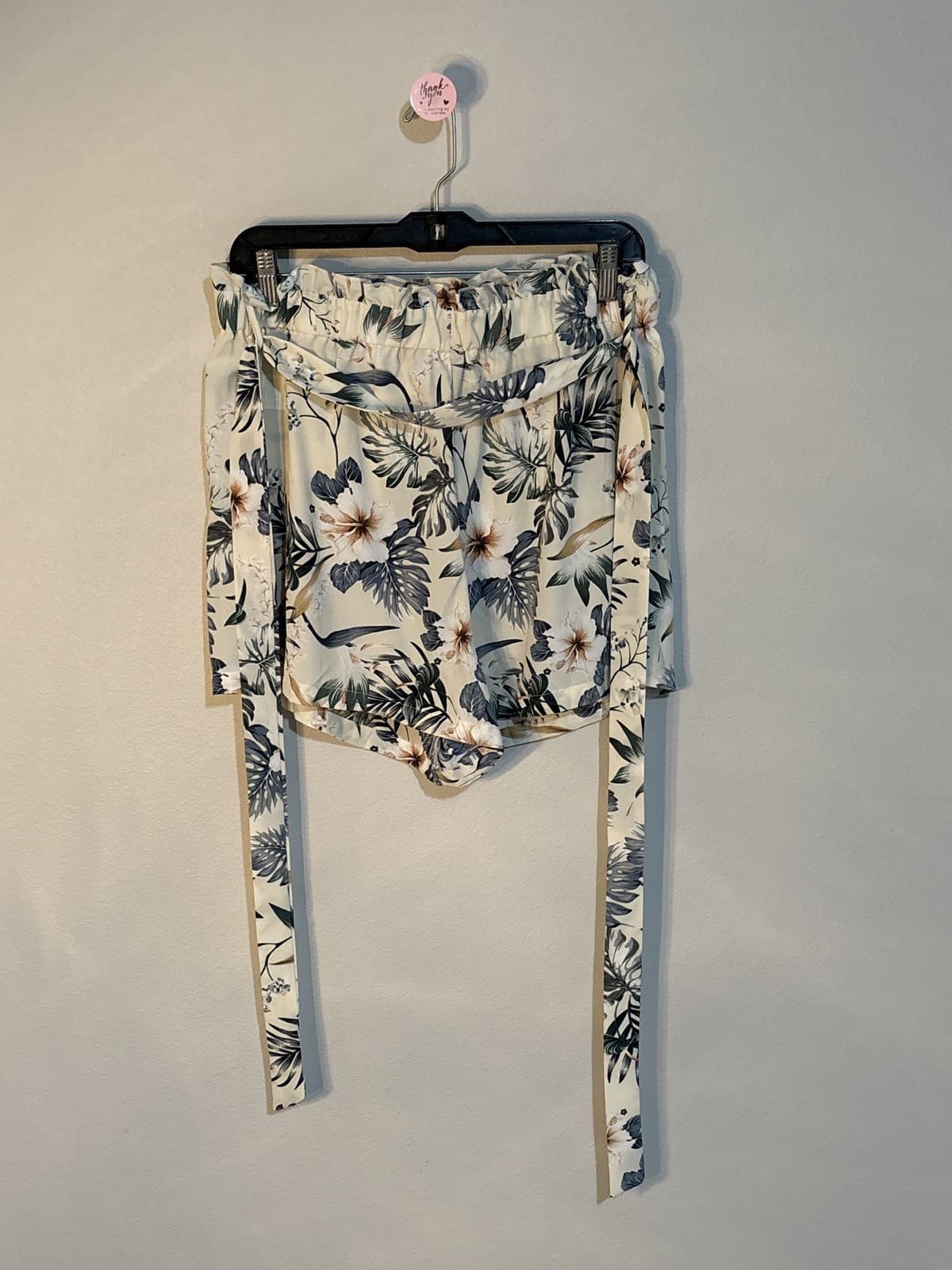 Floral Print Wrap Tie Knot Front Skirt Ruffle Hem Plus Size Medium 6 - Thumbnail 2