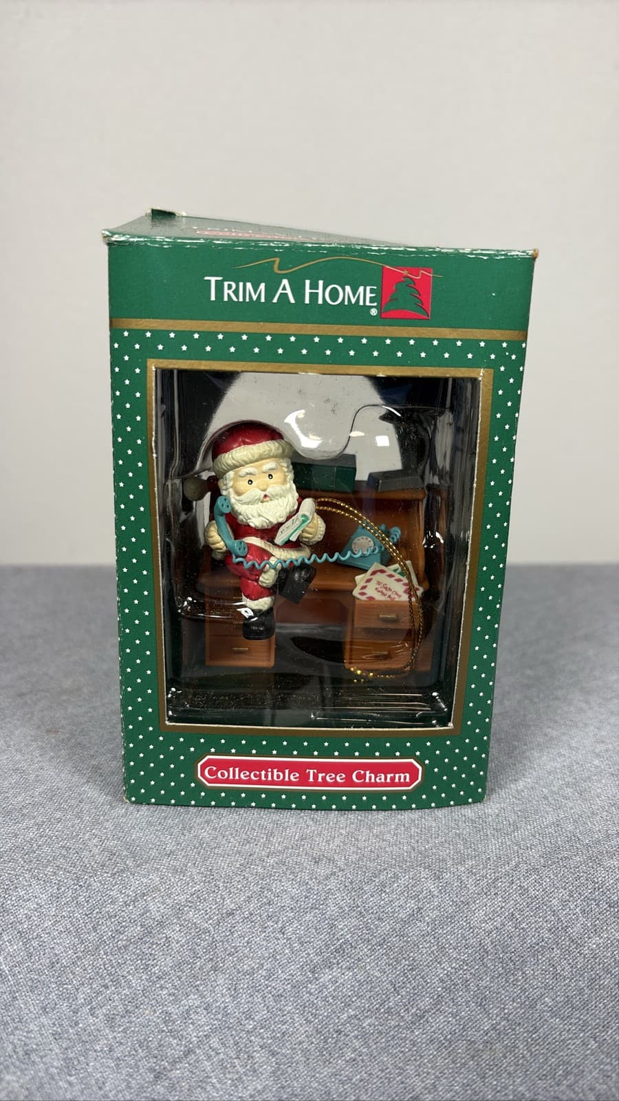 Kmart Trim A Home Santa Answering Desk Ornament Collectible Tree Decor