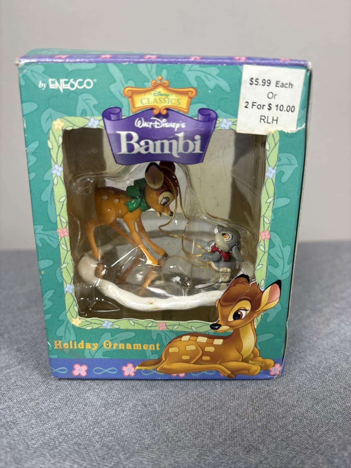 Disney Classics Enesco Bambi Thumper Christmas Holiday Ornament with Box - Thumbnail 3