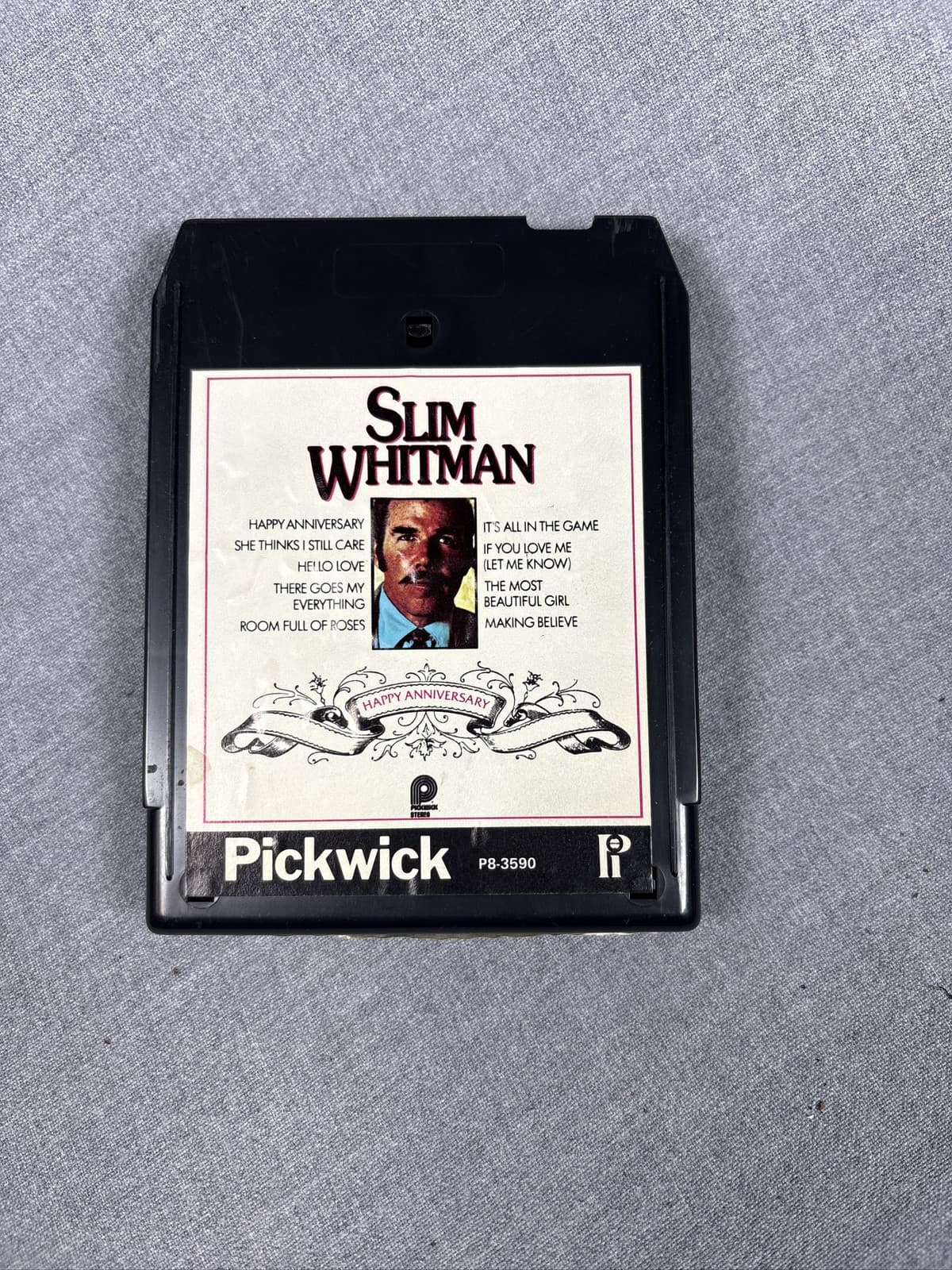 Slim Whitman Happy Anniversary 8-Track Tape Pickwick PB-3590 Country - Thumbnail 3