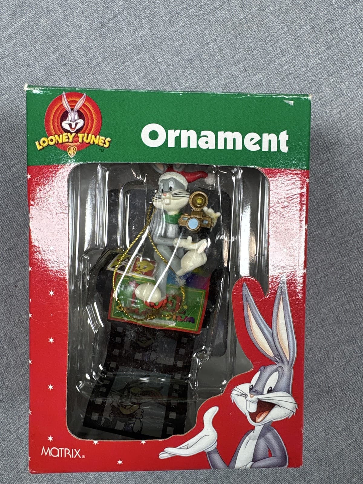 Matrix Looney Tunes Bugs Bunny Camera Film Roll Christmas Ornament 1998 - Thumbnail 3
