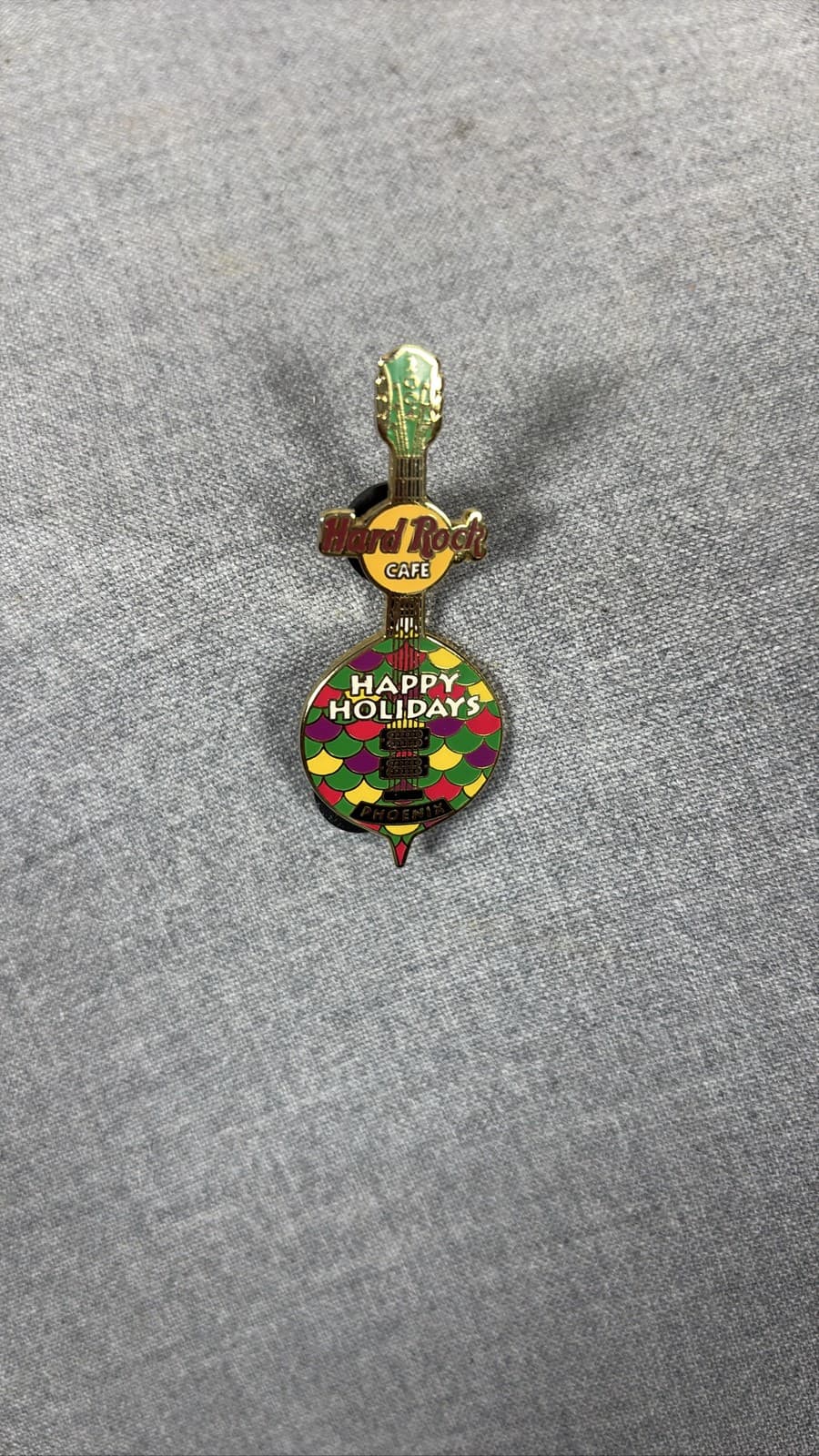 Hard Rock Cafe Phoenix Happy Holidays Christmas Lute Guitar Pin