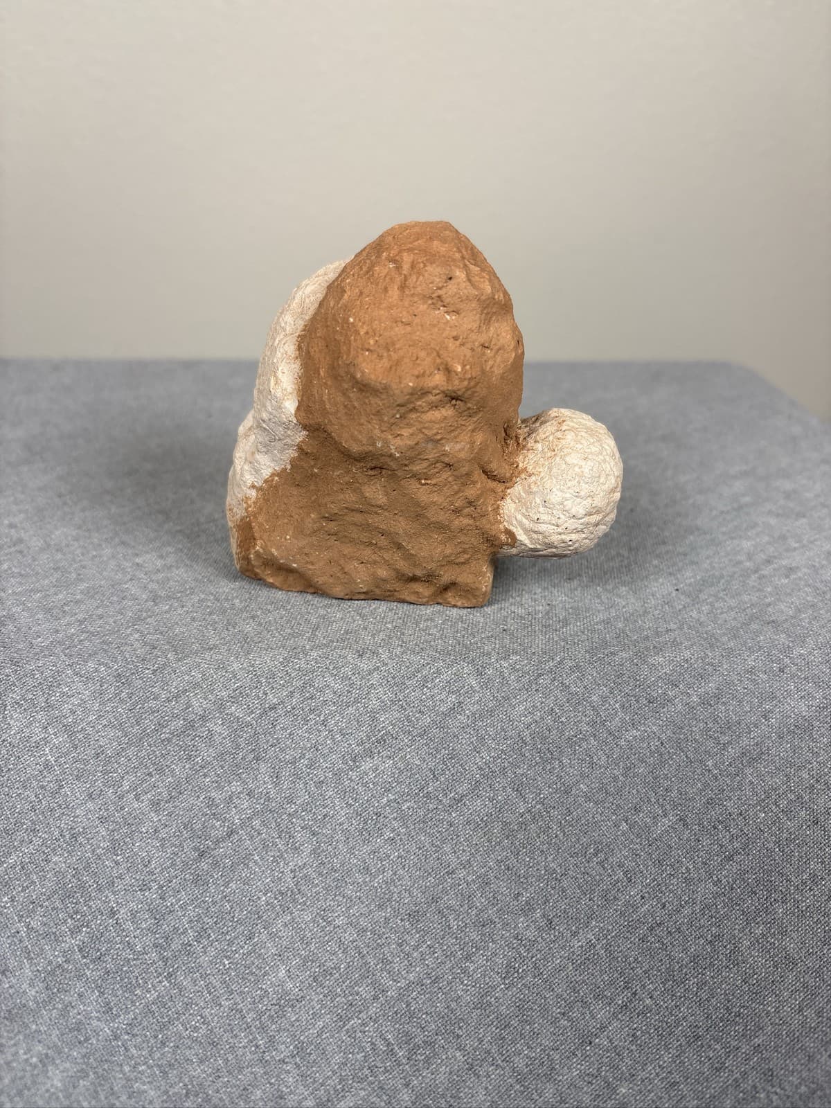 Roger Wermers Stonehead Smiling Santa Face Sculpture Signed Christmas - Thumbnail 3