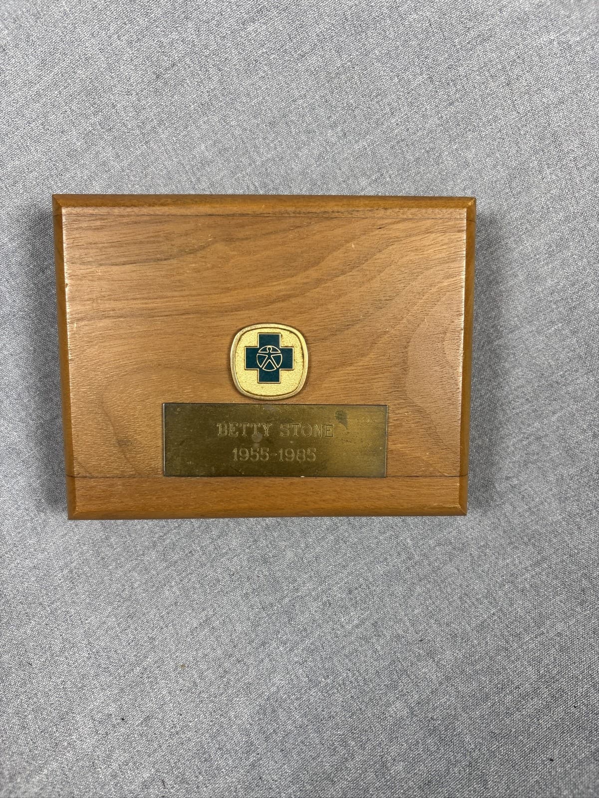Blue Cross Blue Shield Wooden Keepsake Presentation Case