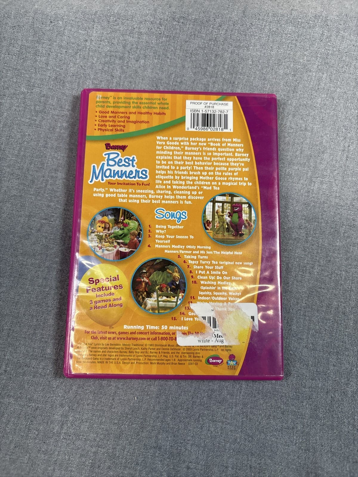 Barney Good Manners Fun DVD Kids Childrens TV Show - Thumbnail 2