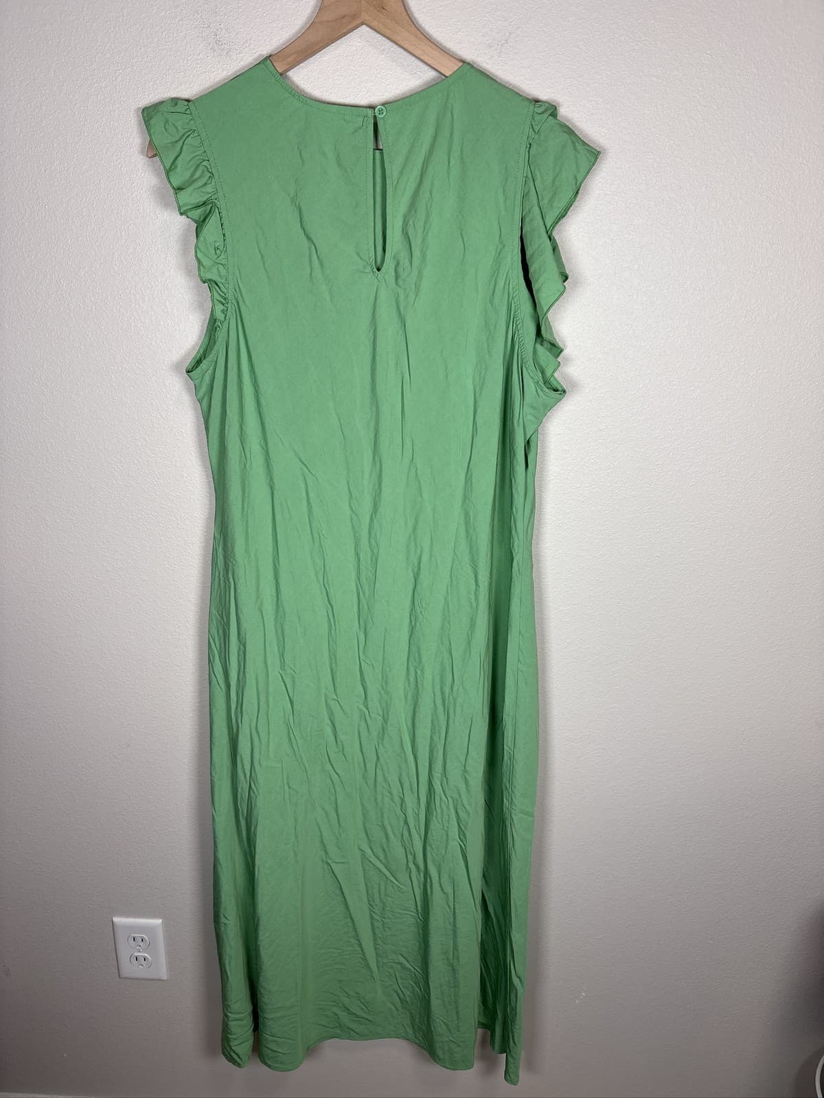Future Collective Jenee Naylor Women Green Ruffle Ankle Length Dress XXL - Thumbnail 3