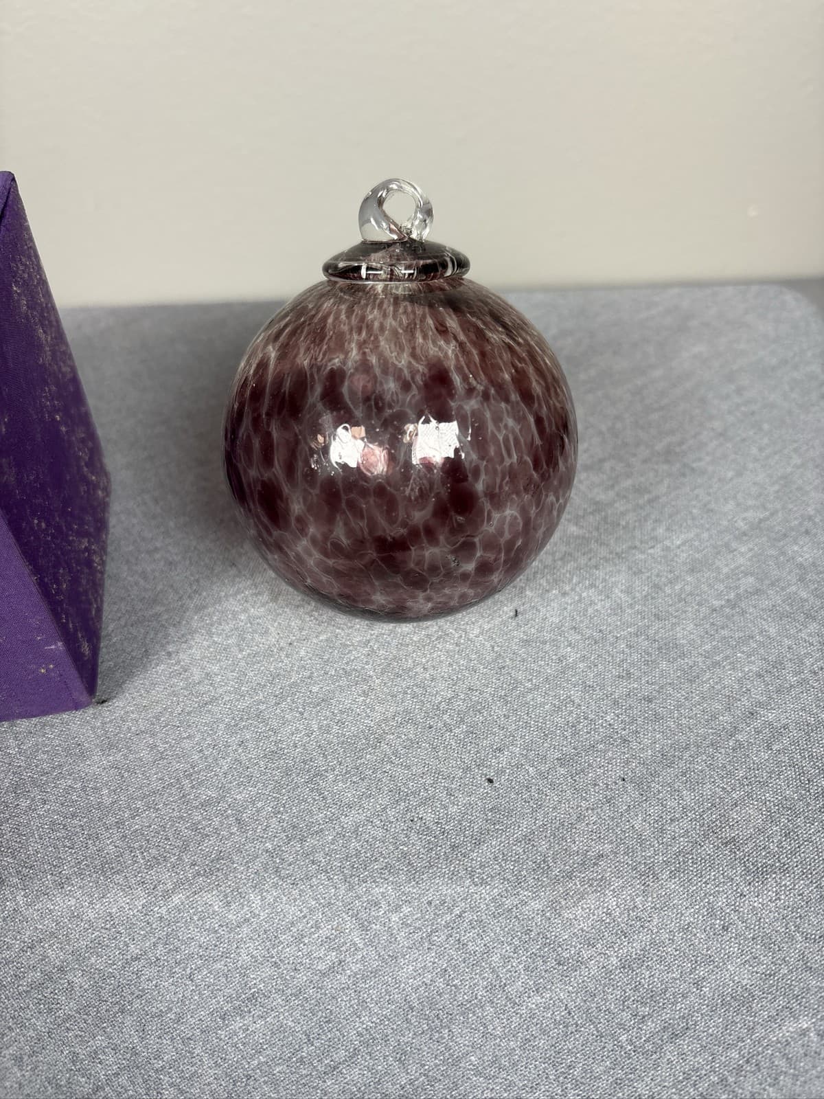 Pier 1 Li Bien 2003 Peace on Earth Purple Dove Ornament with Box - Thumbnail 2