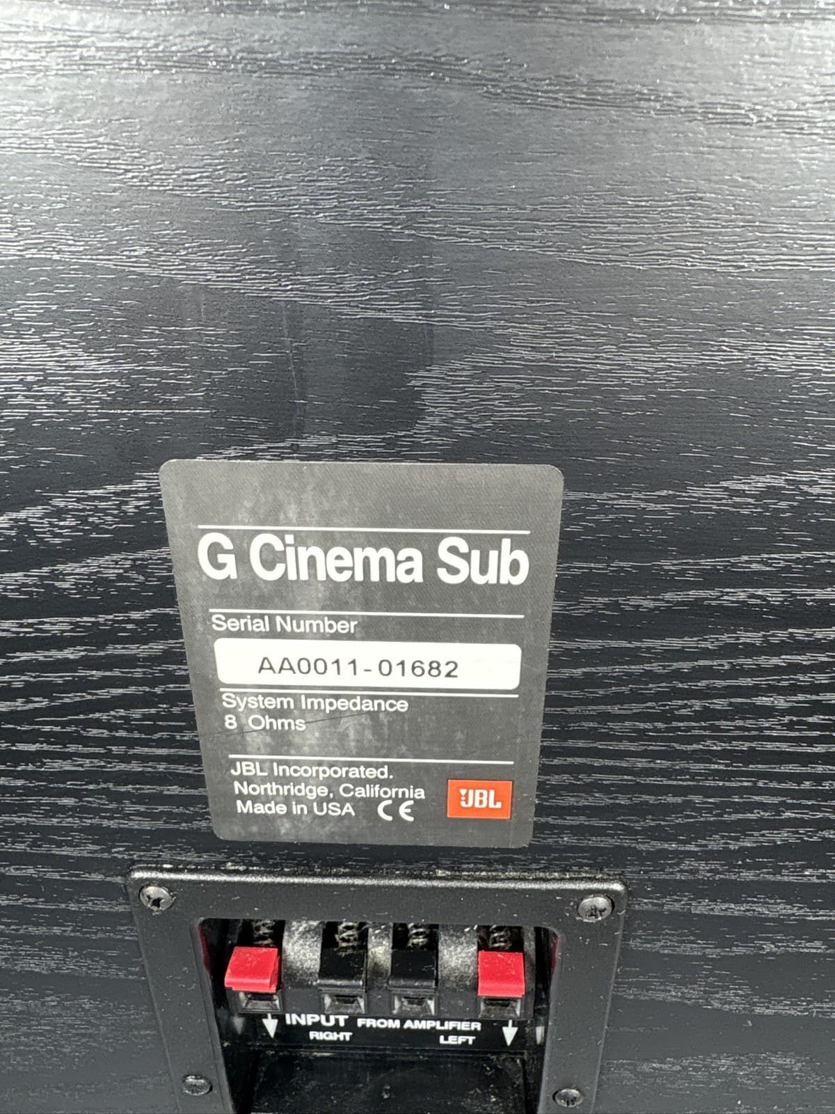JBL G Cinema Sub Home Theater Passive Subwoofer Speaker 8 Ohms - Thumbnail 5