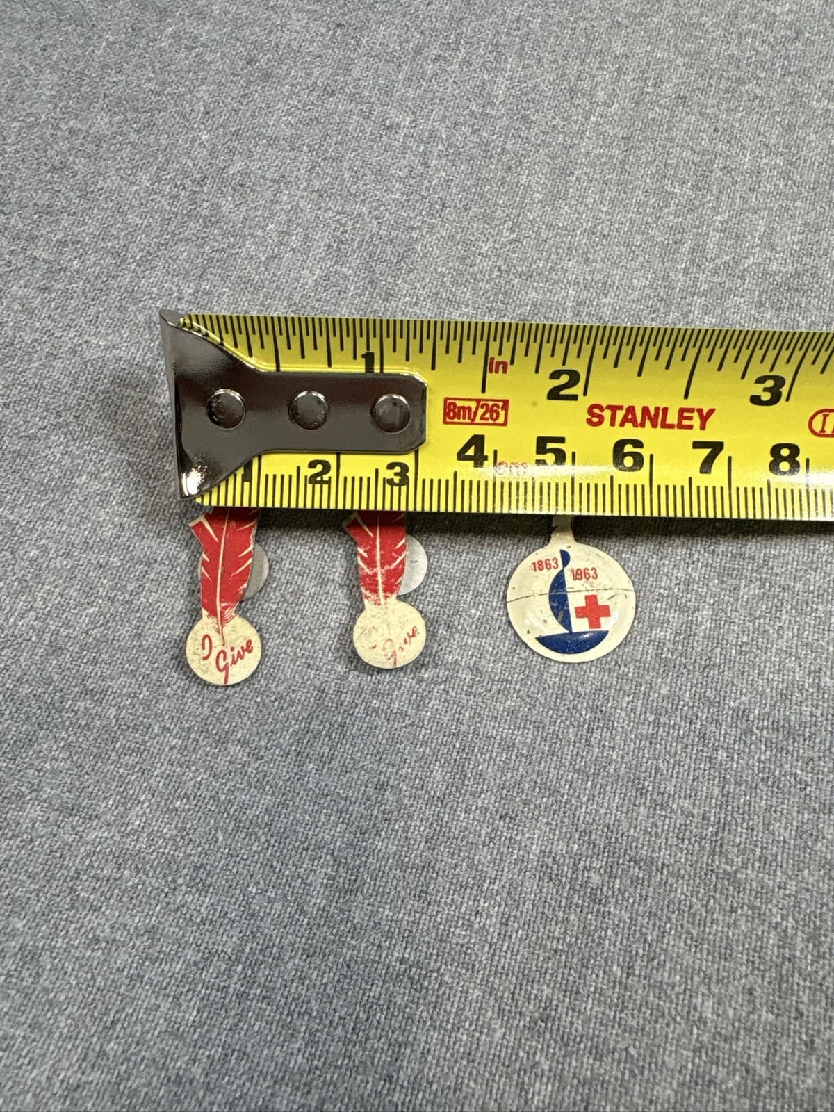 1963 Red Cross Blood Drive Pin & Feather Pin Lot of 3 - Thumbnail 3