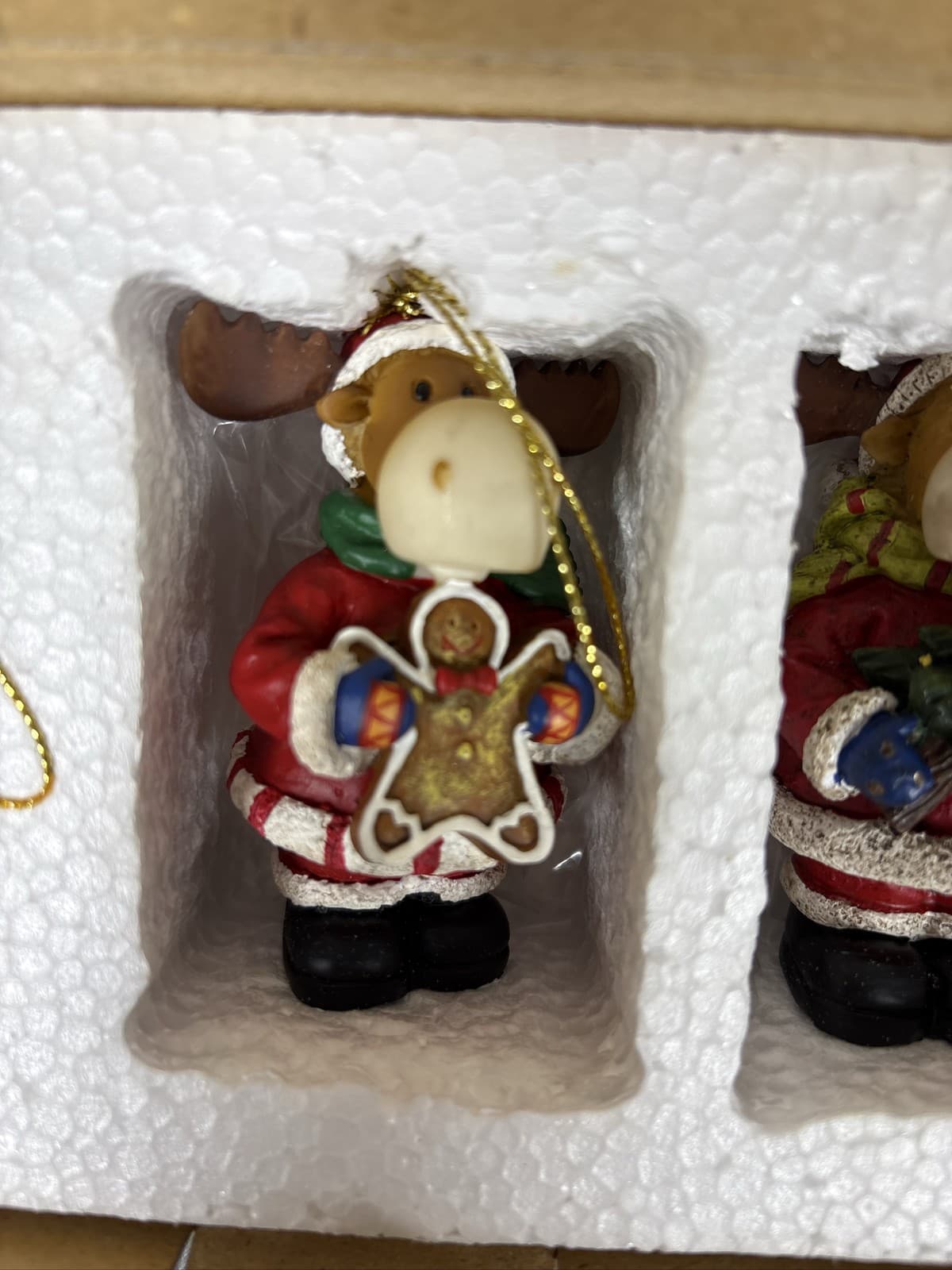 Merry Chrismoose Ornaments Box Set Christmas Holiday Moose Decor - Thumbnail 4