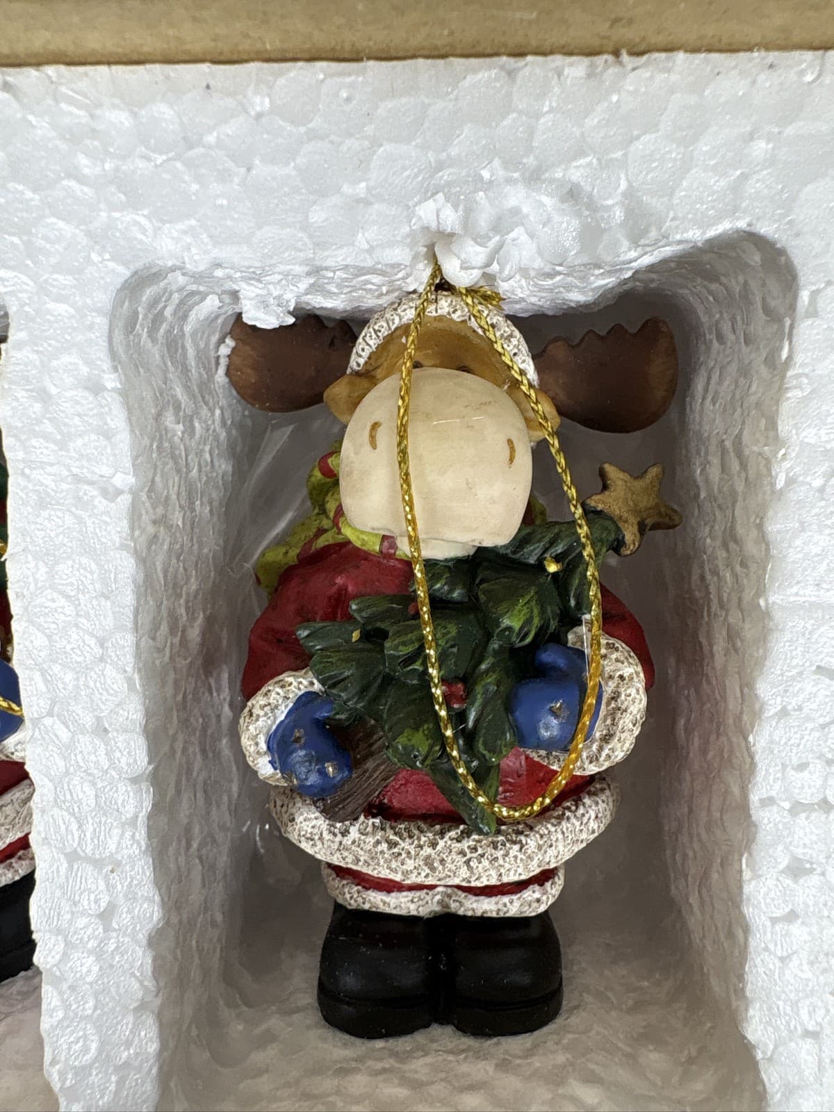 Merry Chrismoose Ornaments Box Set Christmas Holiday Moose Decor - Thumbnail 3