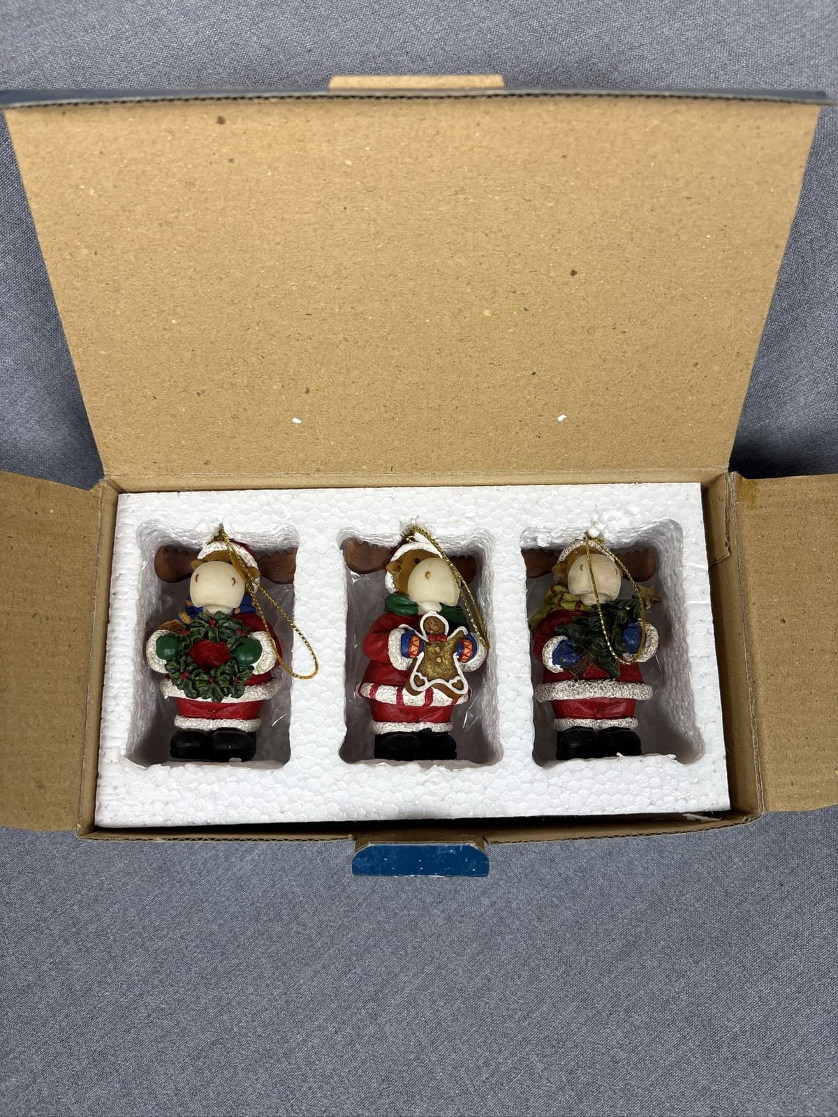 Merry Chrismoose Ornaments Box Set Christmas Holiday Moose Decor - Thumbnail 2