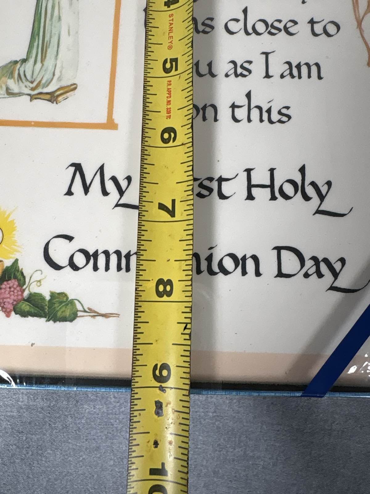 VTG First Holy Communion Plaque Praying Boy Religious Wall Art Keepsake New - Thumbnail 4