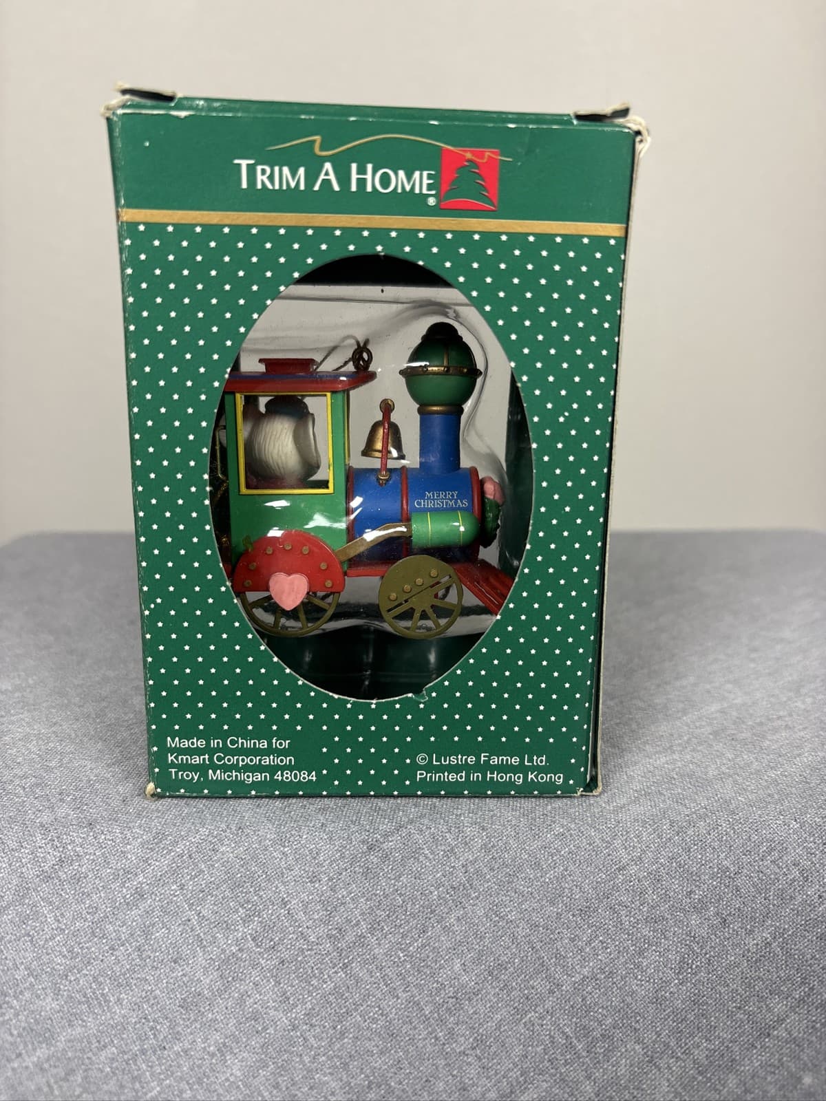 Trim A Home Mouse Train Christmas Tree Ornament Red Green Blue - Thumbnail 2