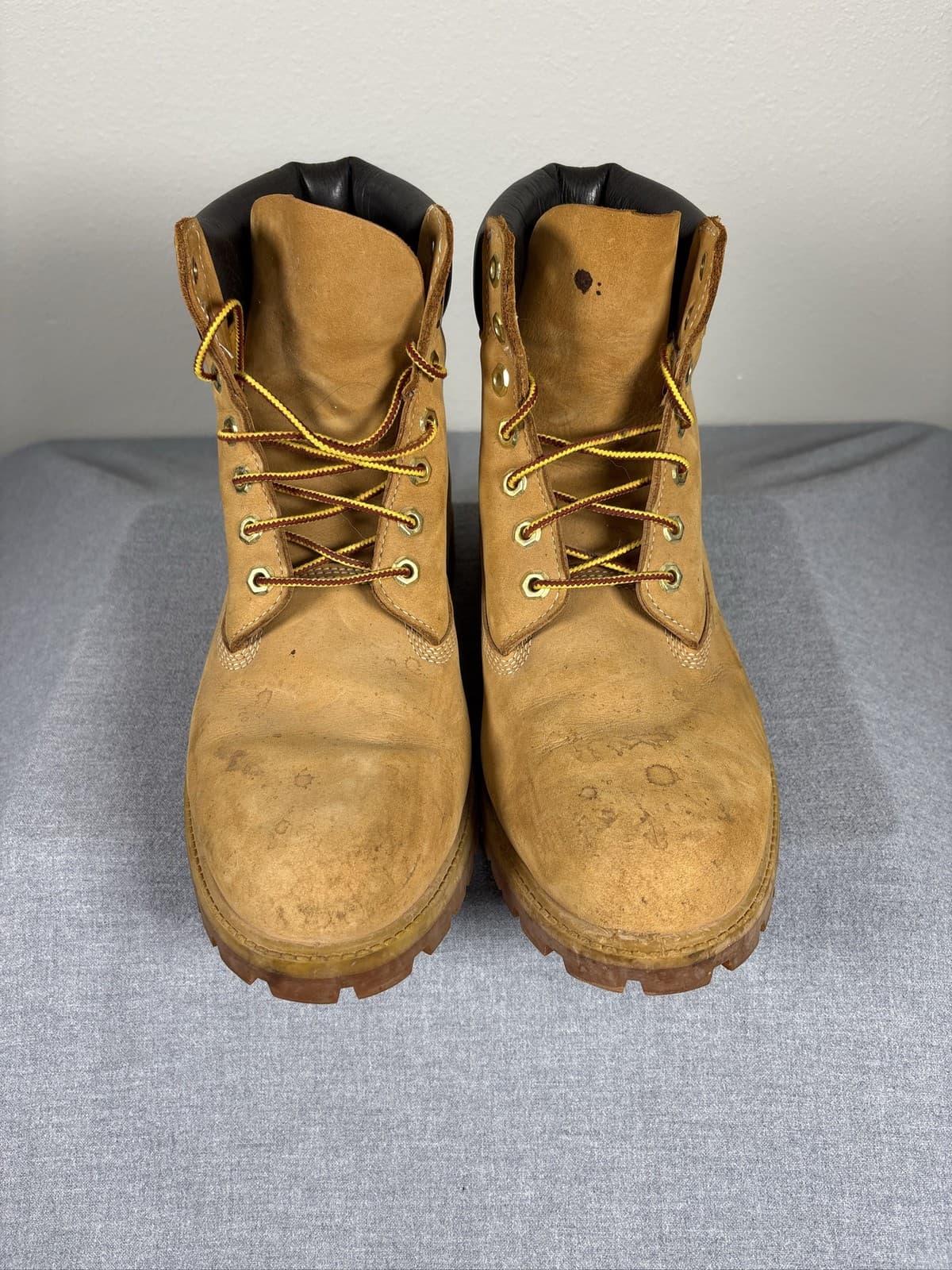 Timberland 6 Inch Premium Boots Mens Size 11 Wheat Nubuck 10061 - Thumbnail 2