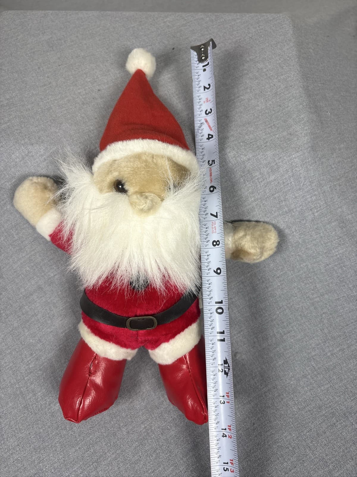Vintage Kuddle Me Toys Kellytoy Christmas Santa Claus Velvet Plush Doll 15 - Thumbnail 4