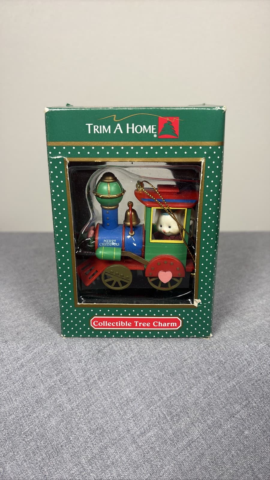Trim A Home Mouse Train Christmas Tree Ornament Red Green Blue