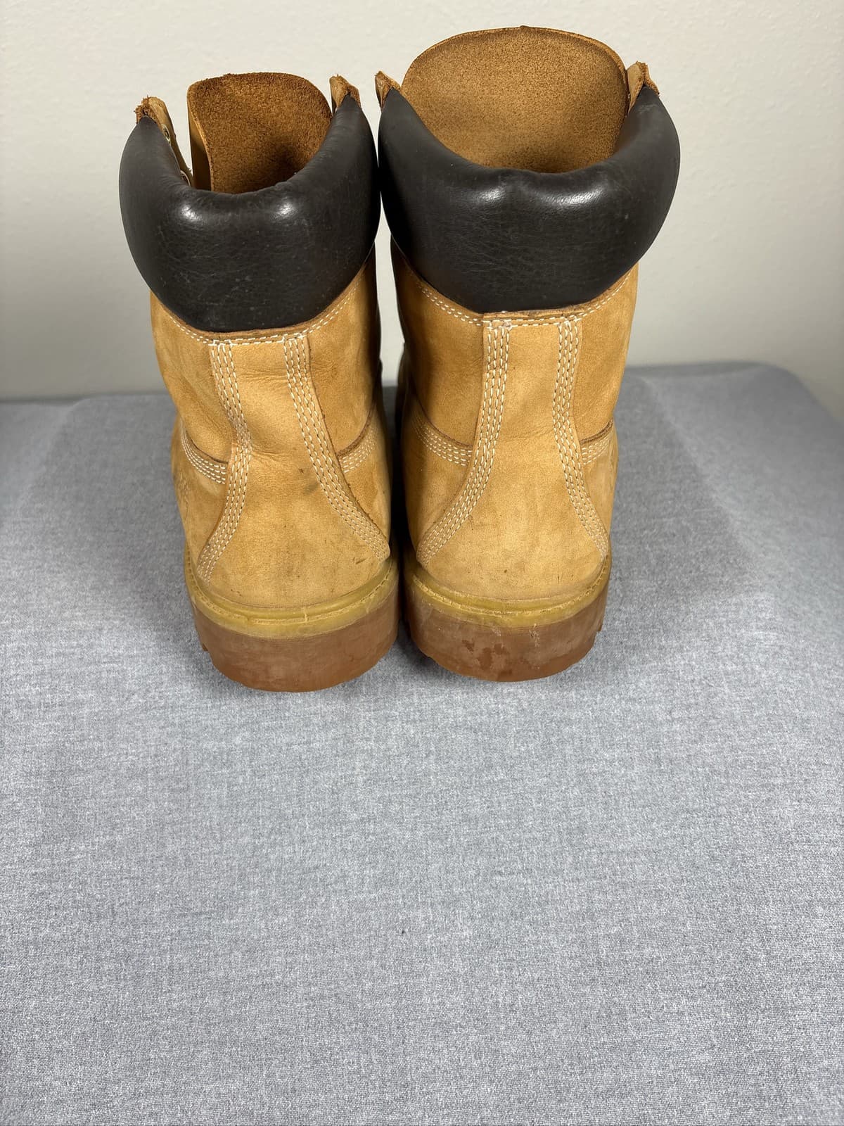 Timberland 6 Inch Premium Boots Mens Size 11 Wheat Nubuck 10061 - Thumbnail 4