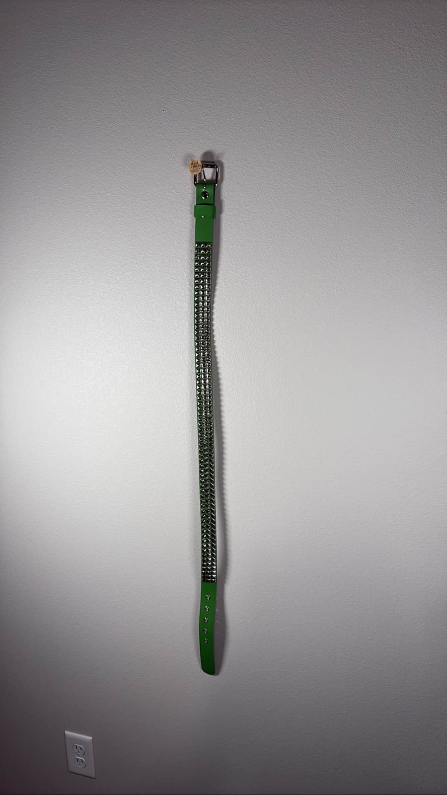 Studded Belt Punk Goth Emo Triple Rivet Waist Neon Green