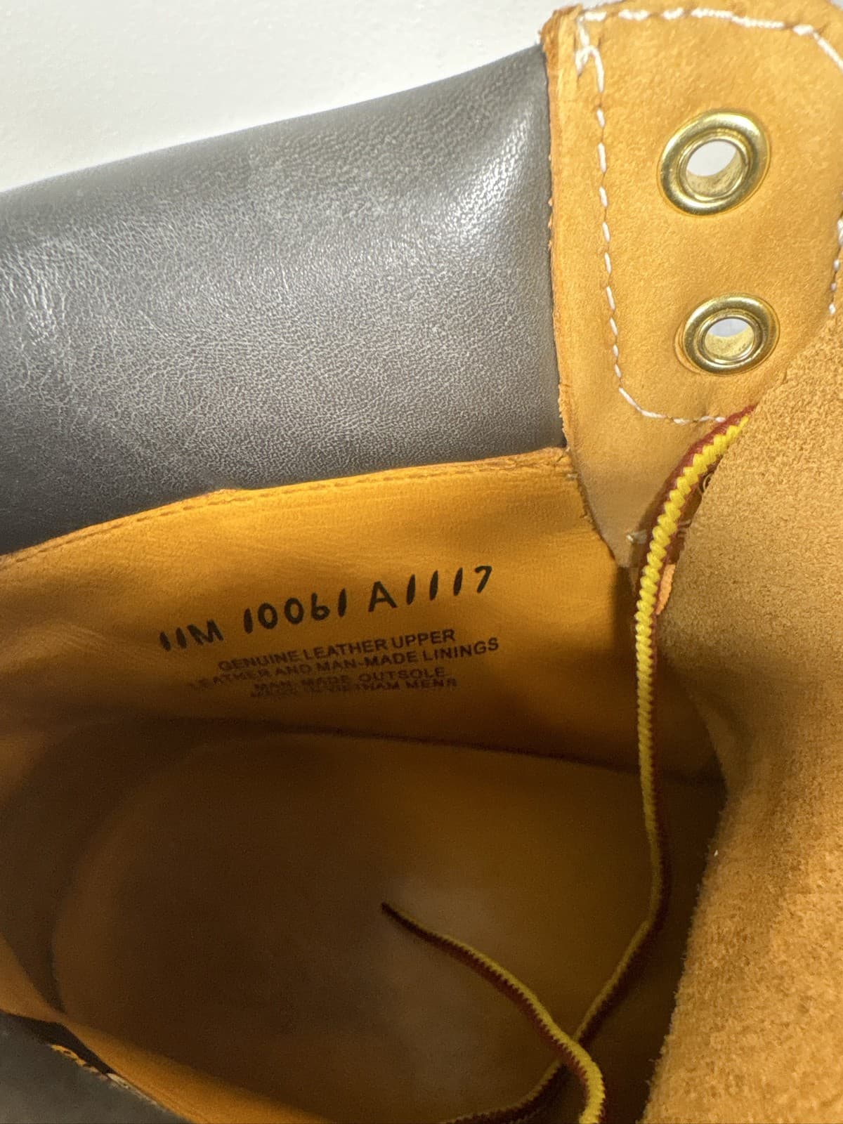 Timberland 6 Inch Premium Boots Mens Size 11 Wheat Nubuck 10061 - Thumbnail 6
