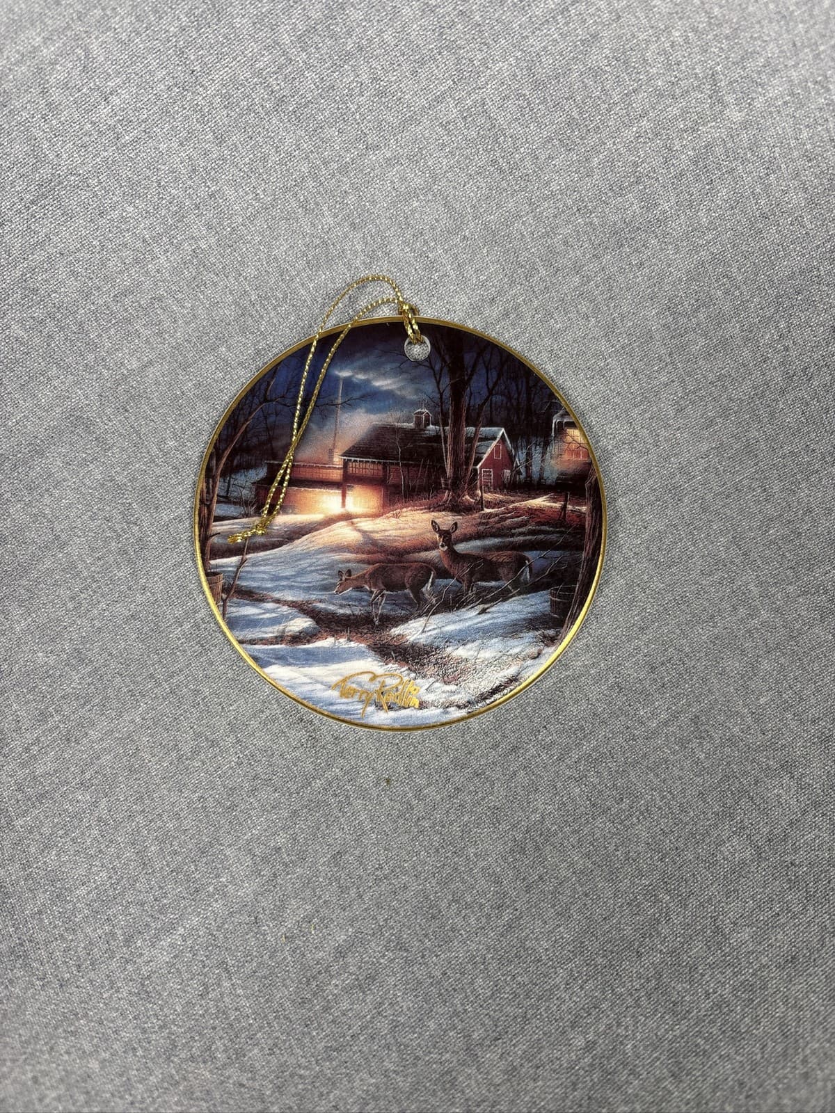 Terry Redlin Night Mapling 1996 Hadley Collection Wildlife Ornament