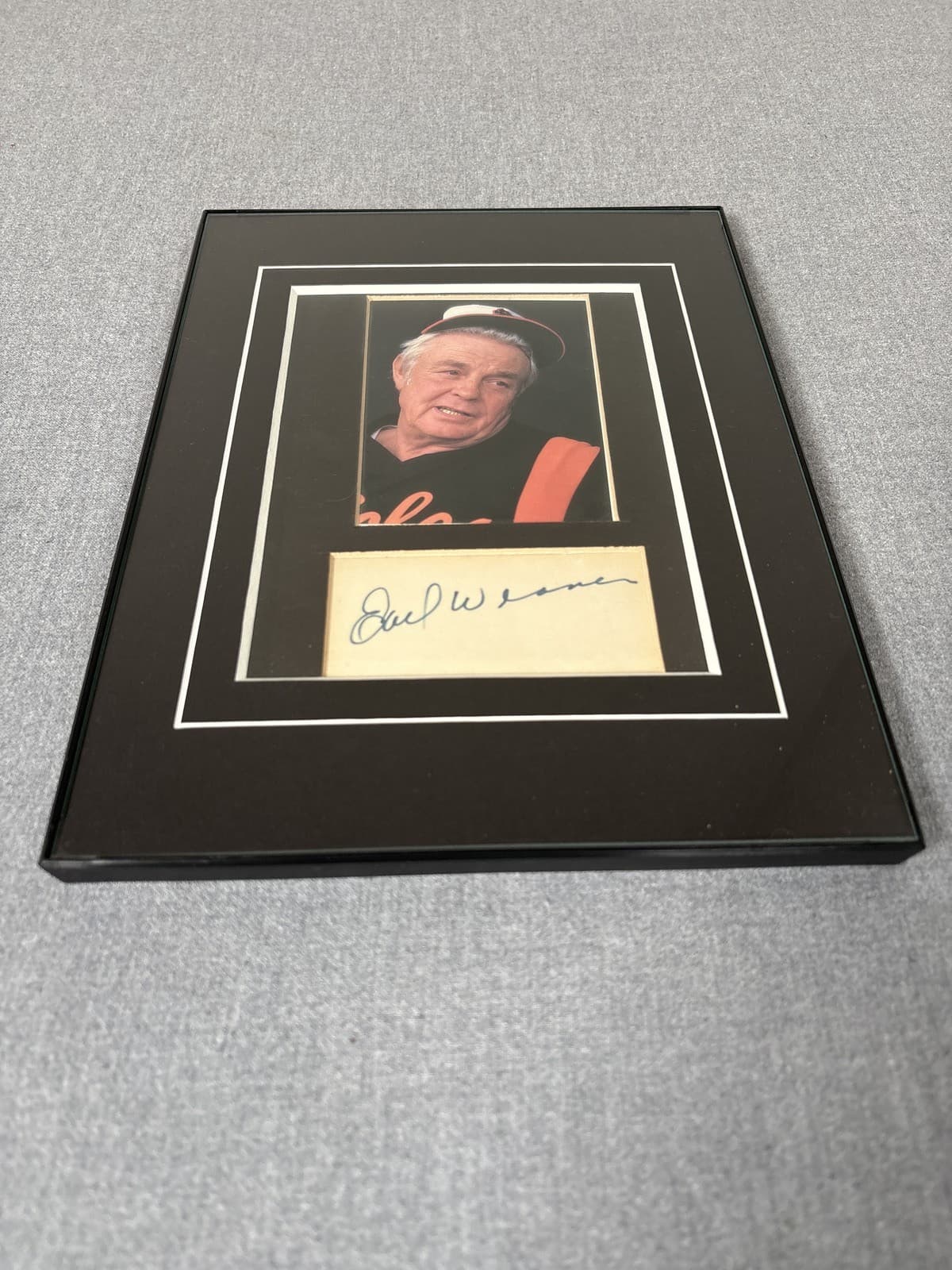 Earl Weaver Baltimore Orioles HOF Signed Autograph Photo Framed Display - Thumbnail 2