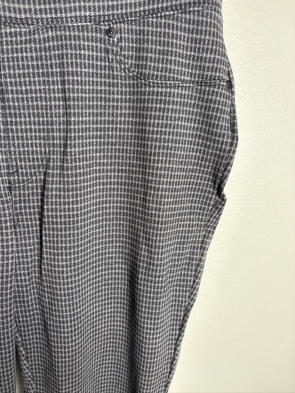 Seven7 Womens M Glen Plaid Pull On Ponte Legging Pants Skinny Stretch - Thumbnail 3