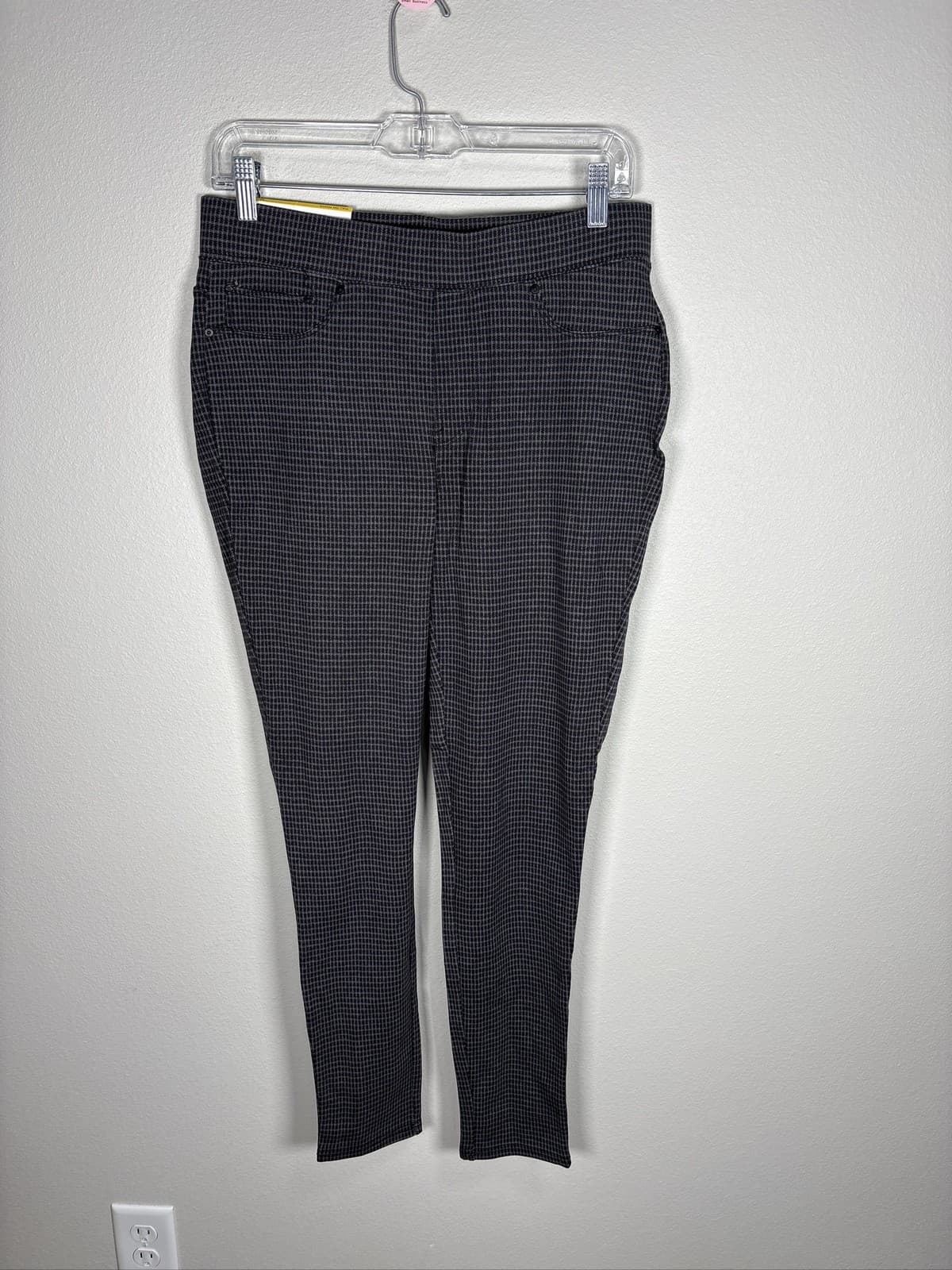 Seven7 Womens M Glen Plaid Pull On Ponte Legging Pants Skinny Stretch