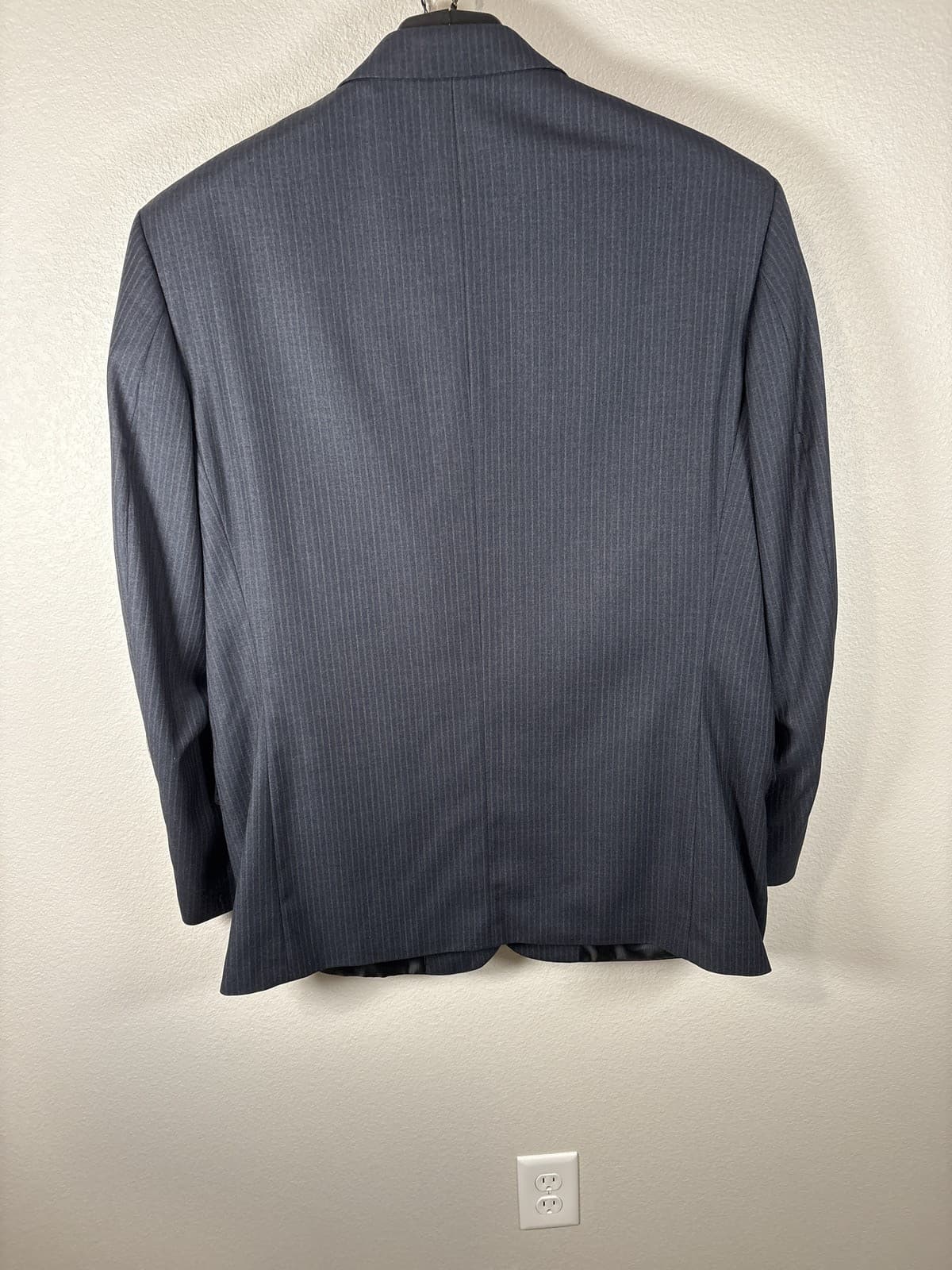 Millennium Collection Mens 44R Pinstripe Blazer Suit Jacket Sport Coat and Pants - Thumbnail 2