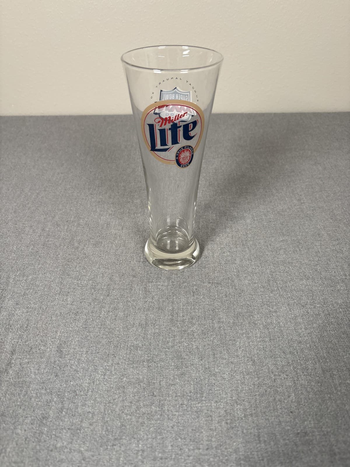 VTG Miller Lite Super Bowl XXXIV 34 2000 Pilsner Beer Glass Atlanta - Thumbnail 2