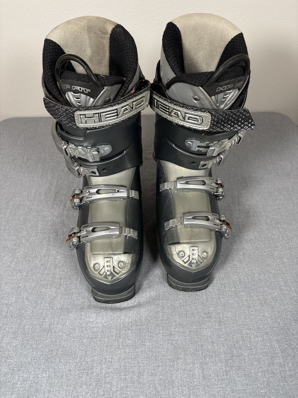 HEAD Edge 10.0 HP Ski Boots US Men's 10 Mondo Gray Black Silver - Thumbnail 5