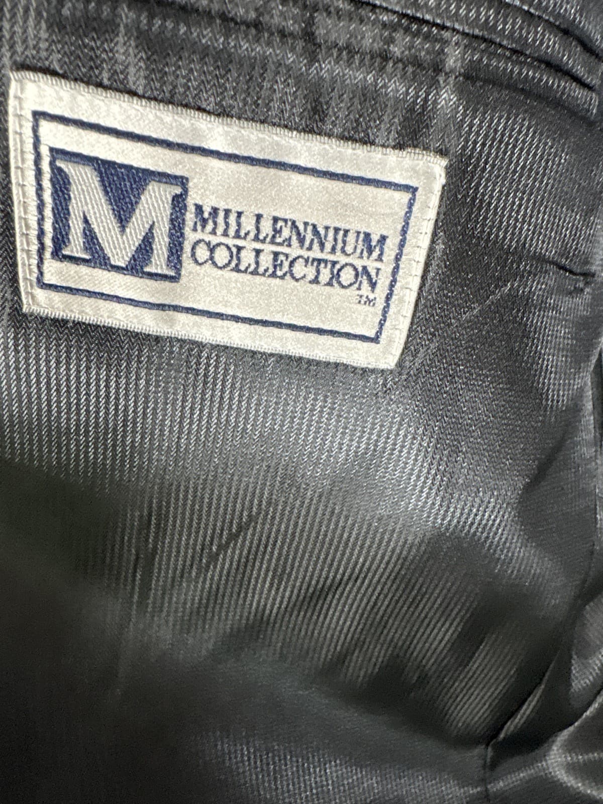 Millennium Collection Mens 44R Pinstripe Blazer Suit Jacket Sport Coat and Pants - Thumbnail 6