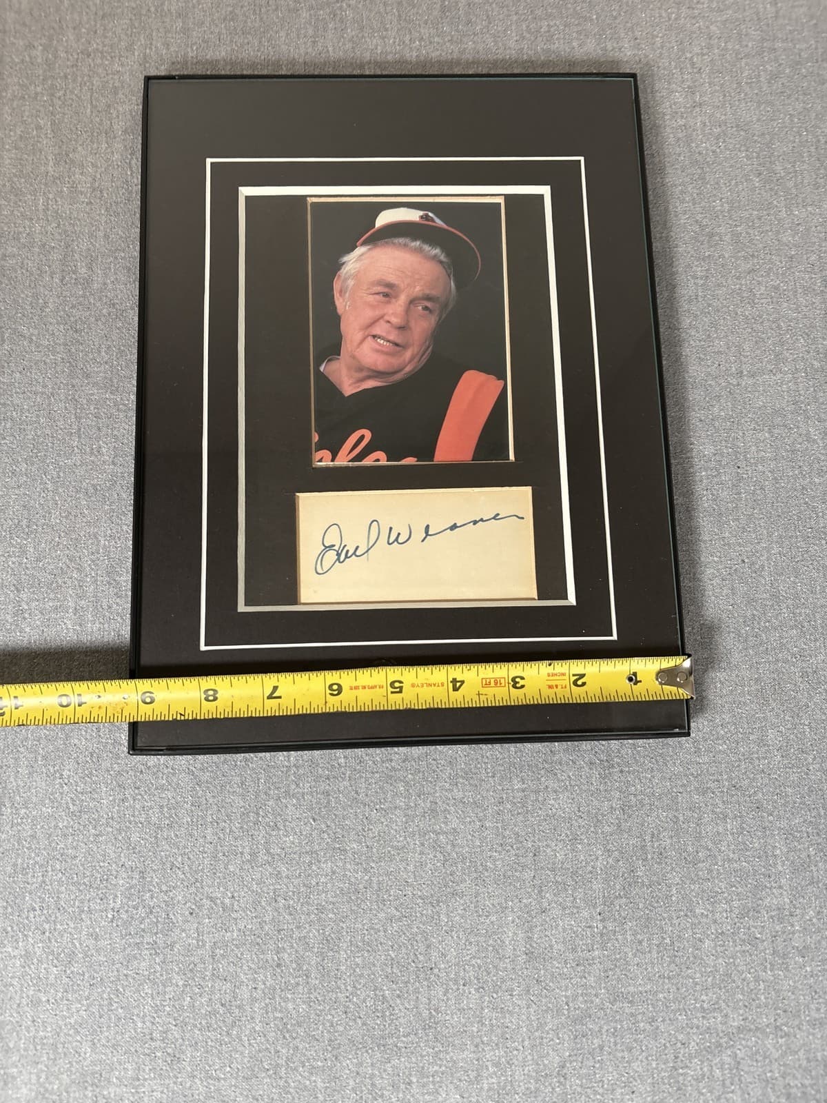Earl Weaver Baltimore Orioles HOF Signed Autograph Photo Framed Display - Thumbnail 6