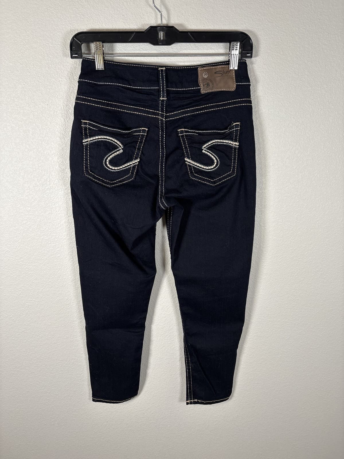 Silver Jeans Co Suki Mid Super Skinny Stretch Dark Wash Women's Denim 26 X 24 - Thumbnail 7