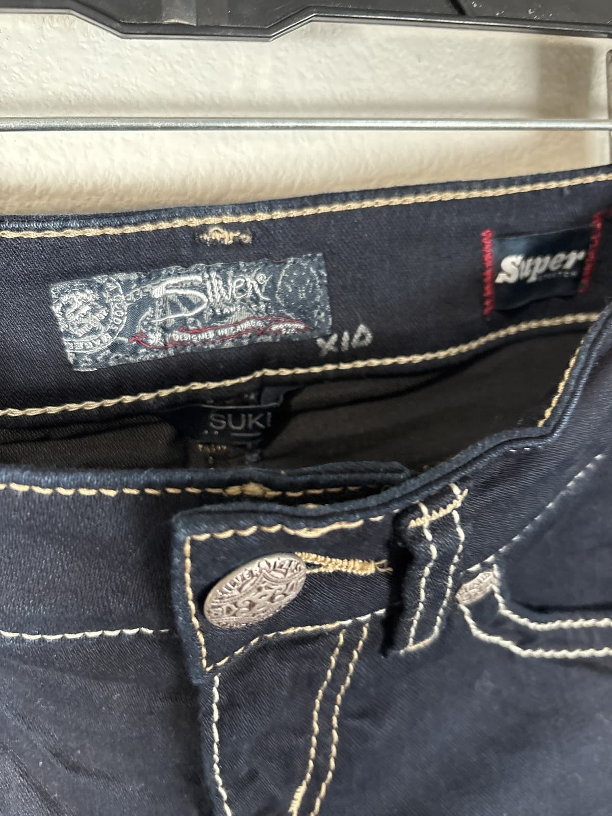 Silver Jeans Co Suki Mid Super Skinny Stretch Dark Wash Women's Denim 26 X 24 - Thumbnail 2