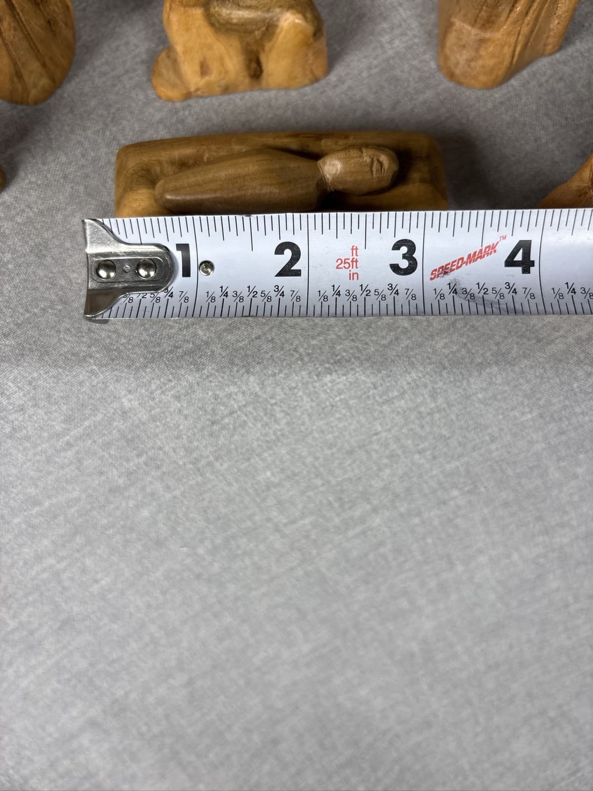 Vintage Hand Carved Olive Wood Nativity Set 11 Piece Holy Family Christmas - Thumbnail 6