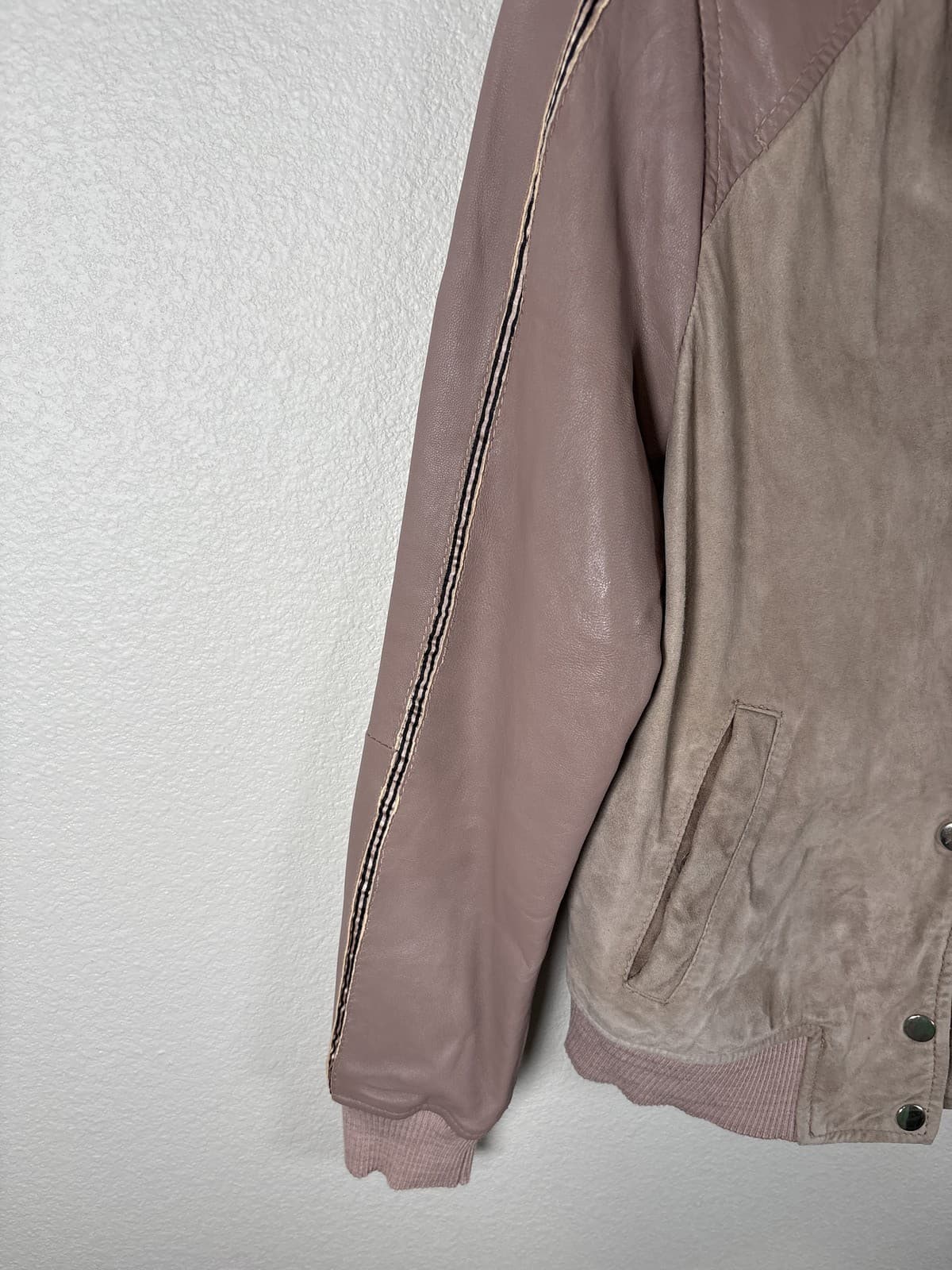 GOOSECRAFT Bomber 087 Suede Leather Bomber Jacket Women's Size L - Thumbnail 4