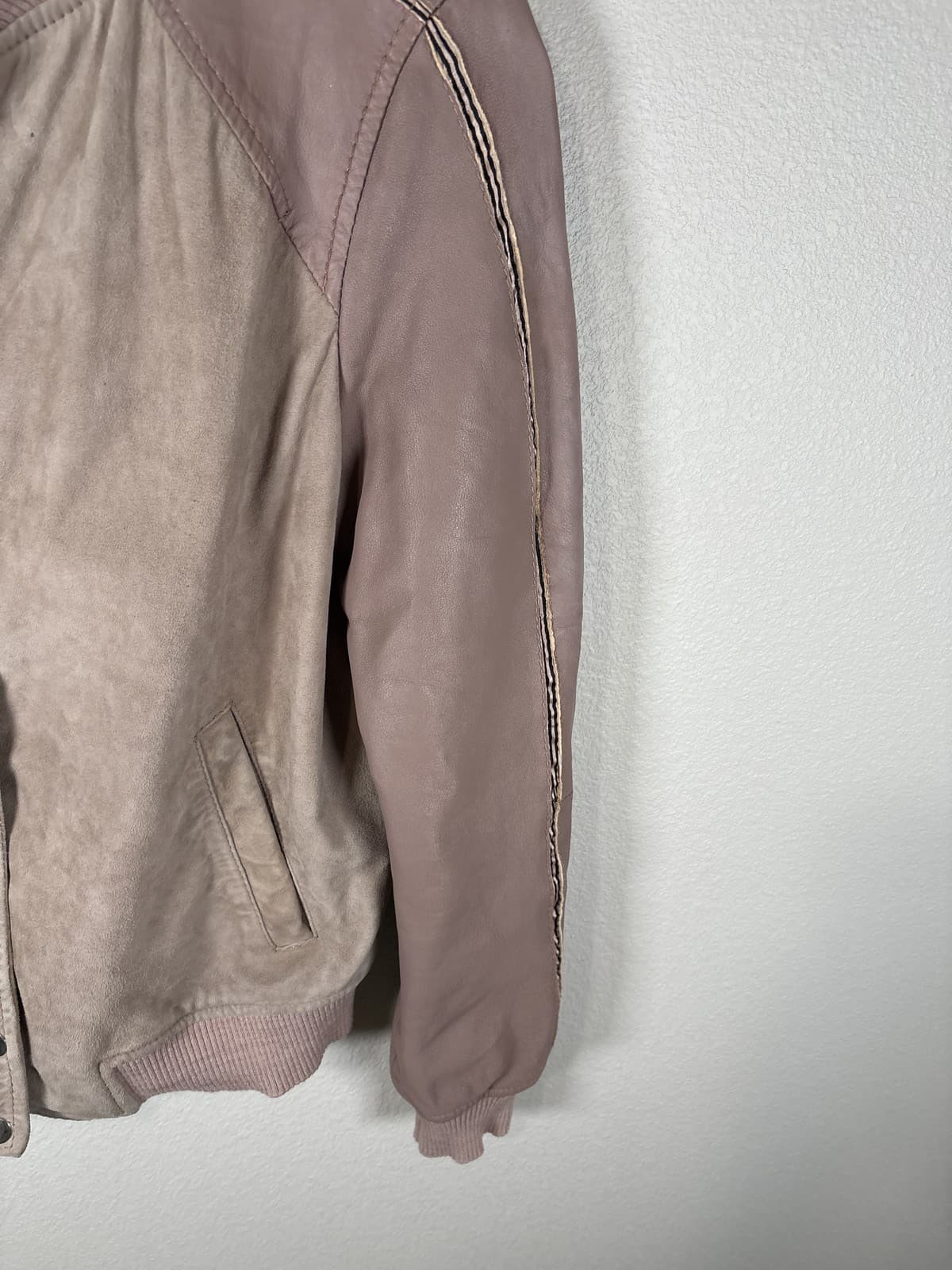 GOOSECRAFT Bomber 087 Suede Leather Bomber Jacket Women's Size L - Thumbnail 3